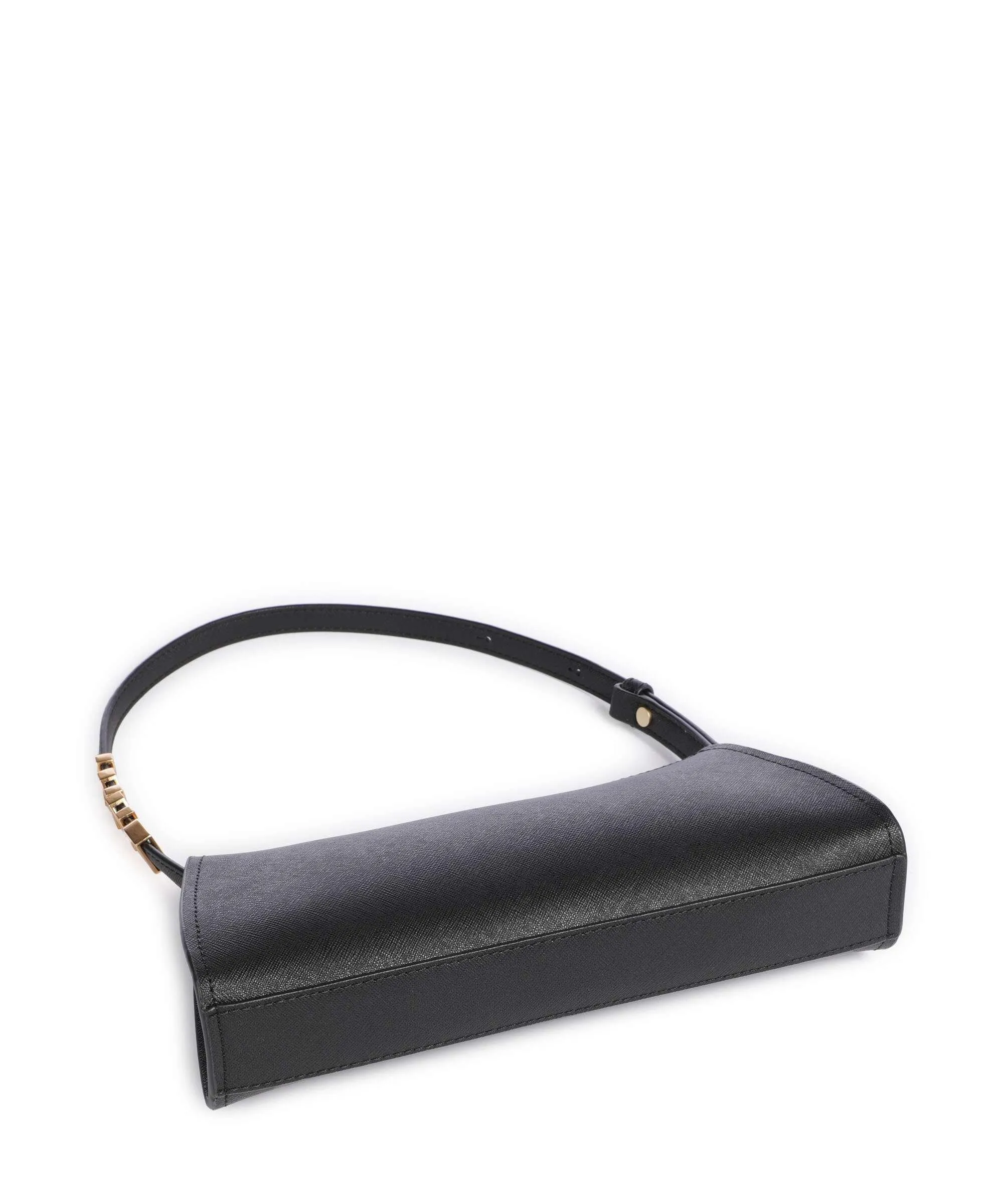  DKNY Avril Borsa a spalla pelle di vacchetta saffiano nero  