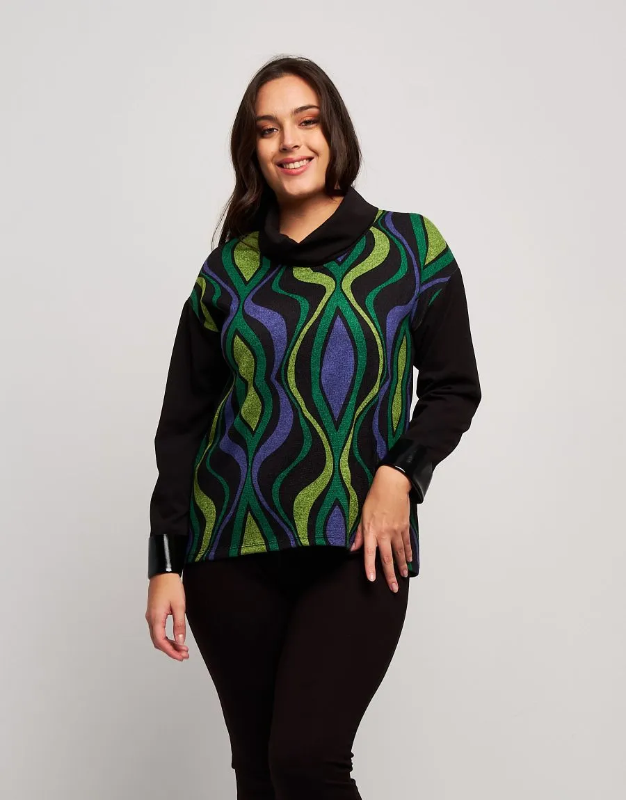 Dolcevita in jacquard fantasia