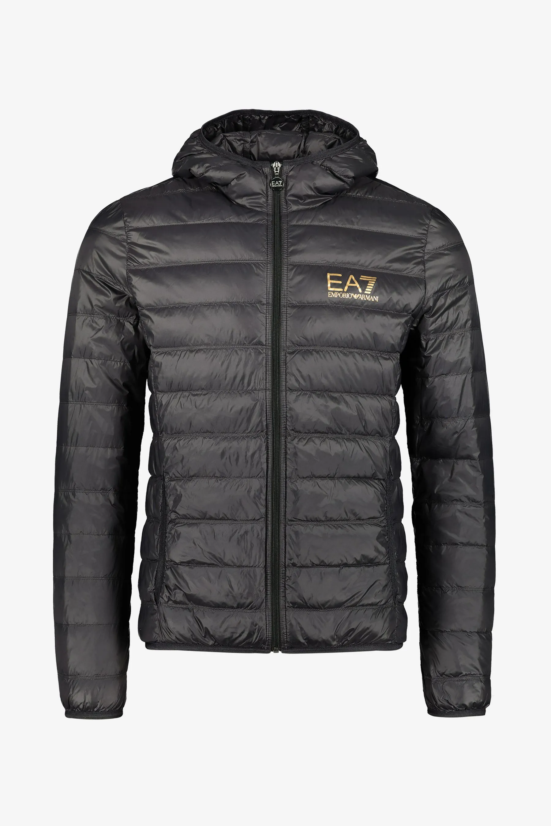 Emporio Armani - EA7 - Nero - Giacca imbottita con cappuccio