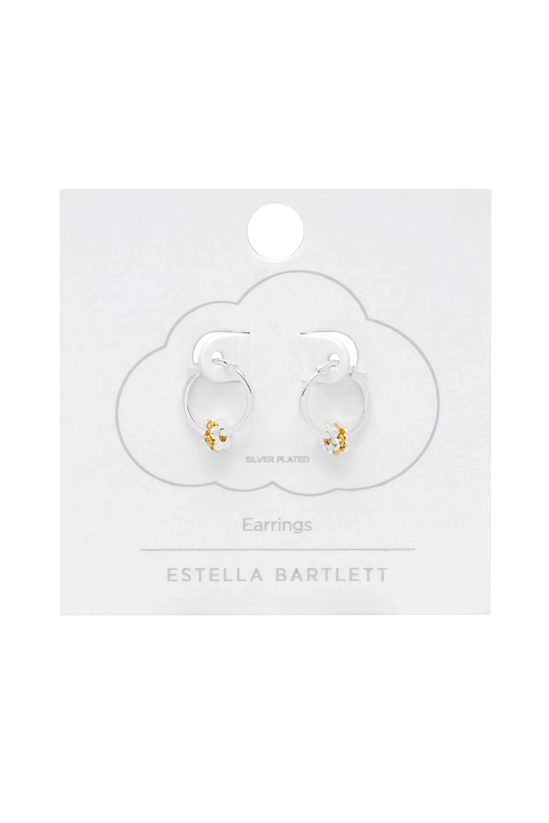 Estella Bartlett - Orecchini a cerchio con fiore multicolore