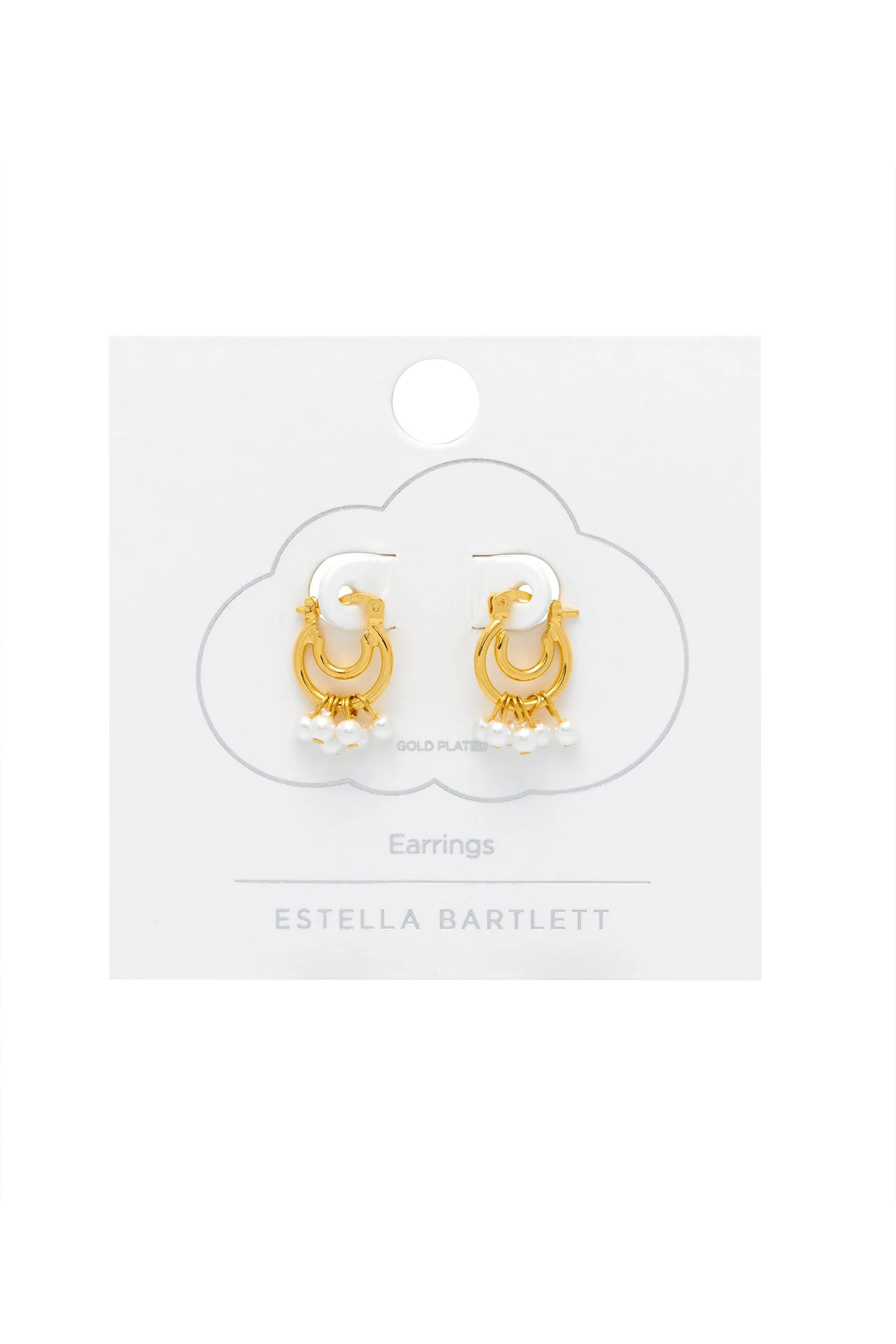 Estella Bartlett - Orecchini pendenti a cerchio doppio con perle