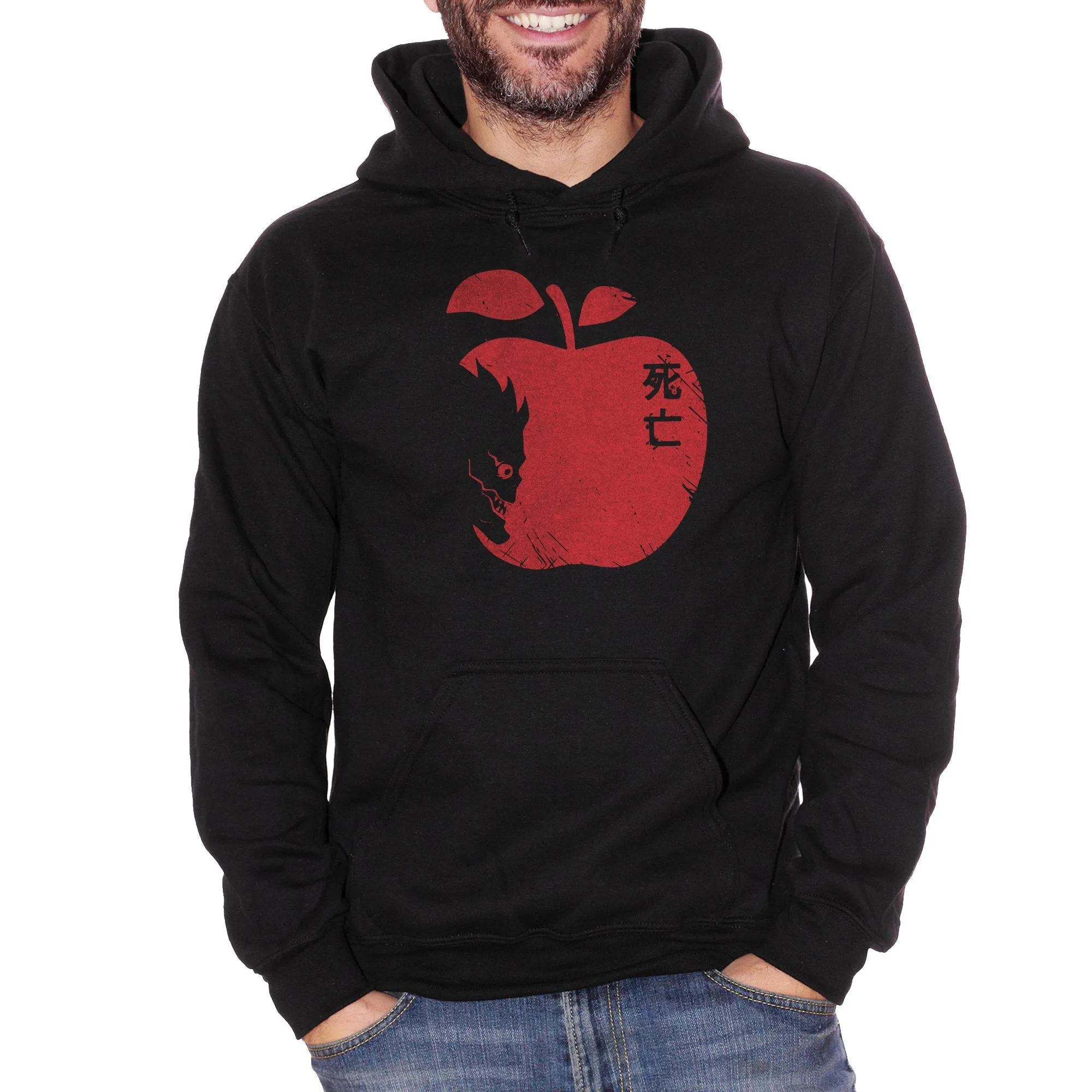 Felpa Cappuccio Death Note Apple Ryuk - Giappone Cartoni Anime Mela Shinigami - Cartoon Choose ur color