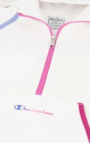 Felpa Donna con Cappuccio Half-Zip