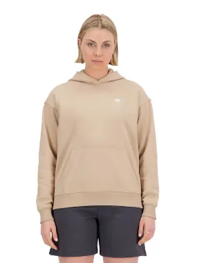 Felpa donna con cappuccio oversize beige