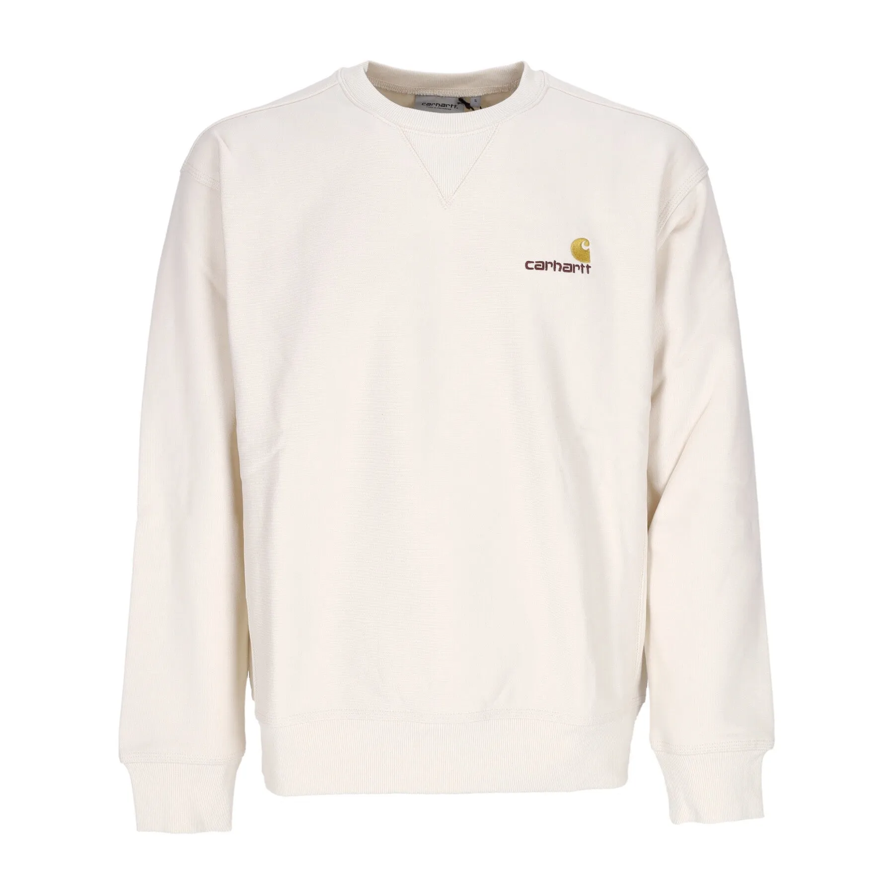 Felpa Girocollo Uomo American Script Sweat Natural
