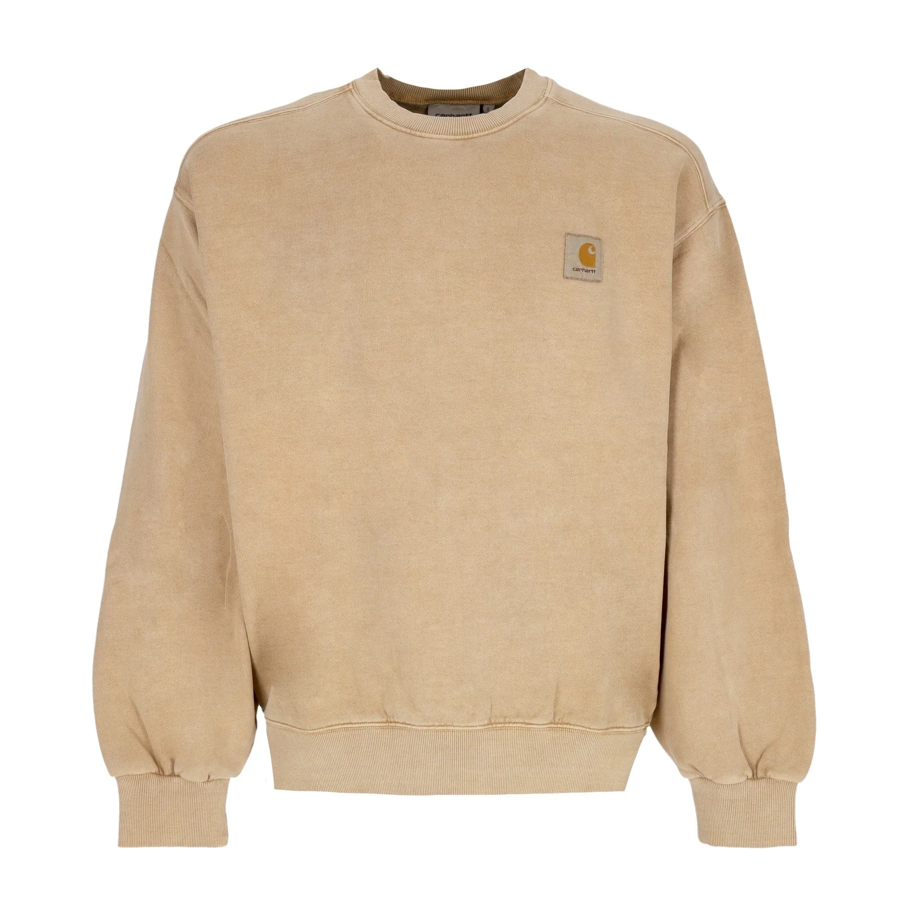 Felpa Girocollo Uomo Vista Sweat Dusty H Brown Garment Dyed