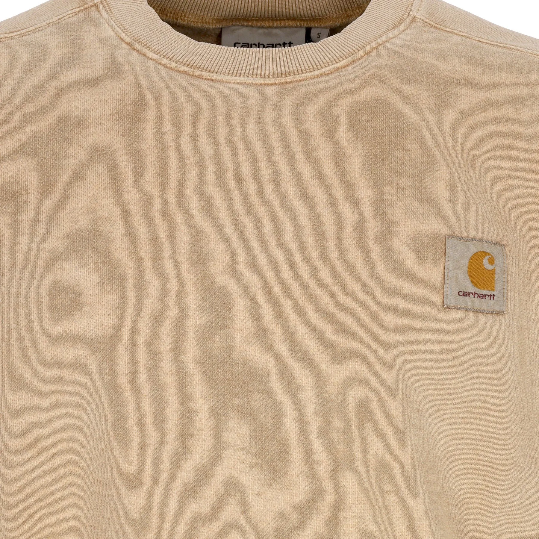 Felpa Girocollo Uomo Vista Sweat Dusty H Brown Garment Dyed