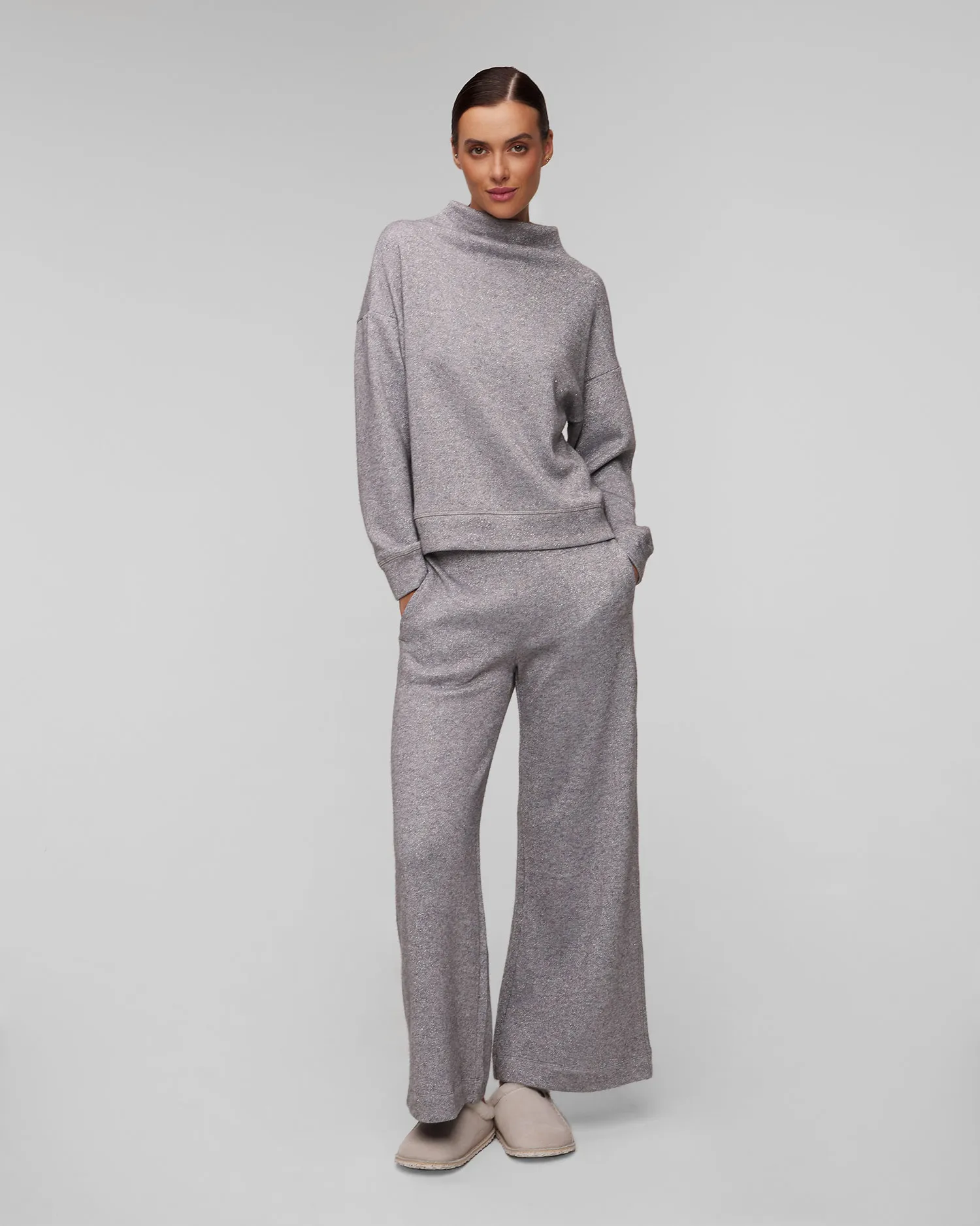 Felpa grigia da donna Deha D12053-43800