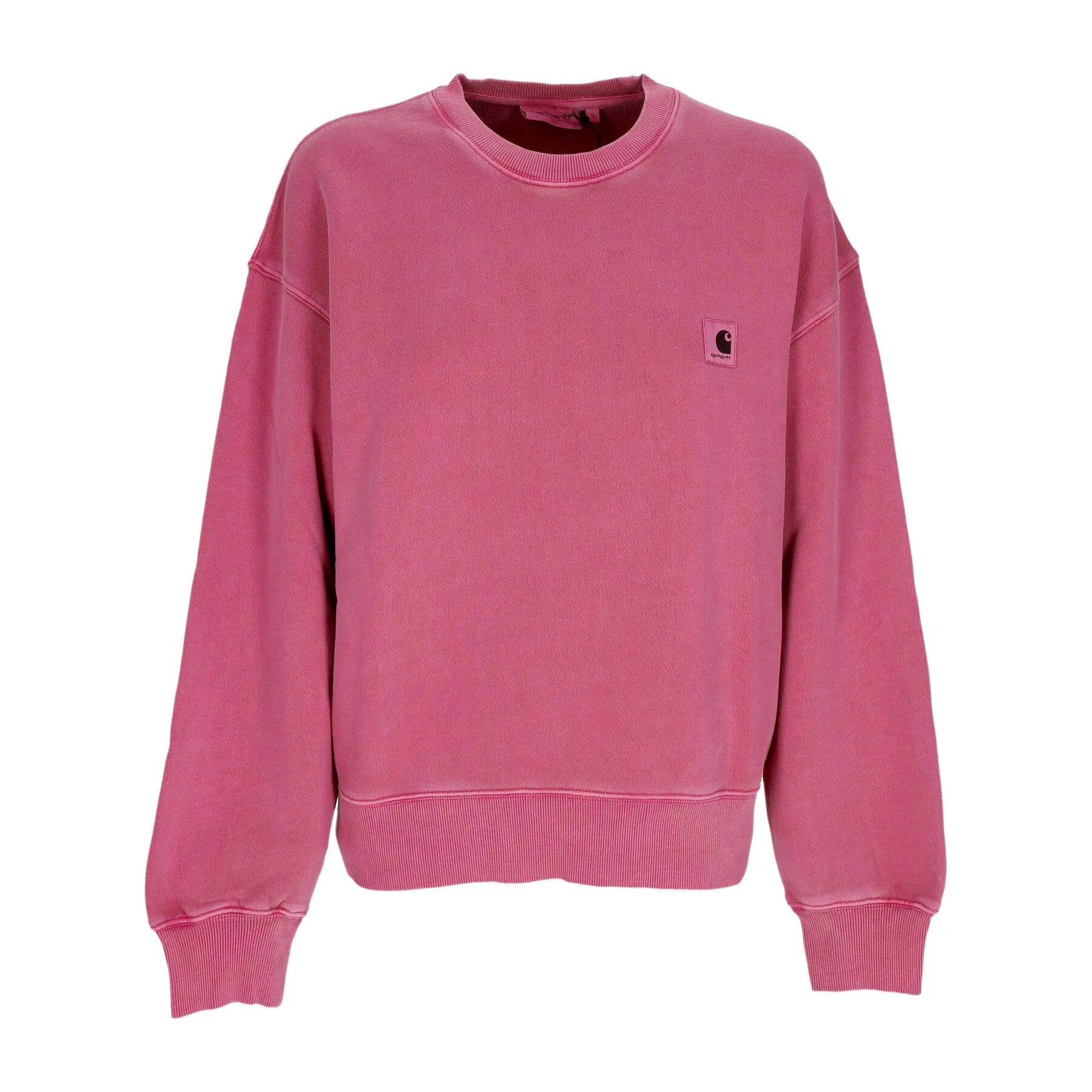Felpa Leggera Girocollo Donna W Nelson Sweat Magenta Garment Dyed