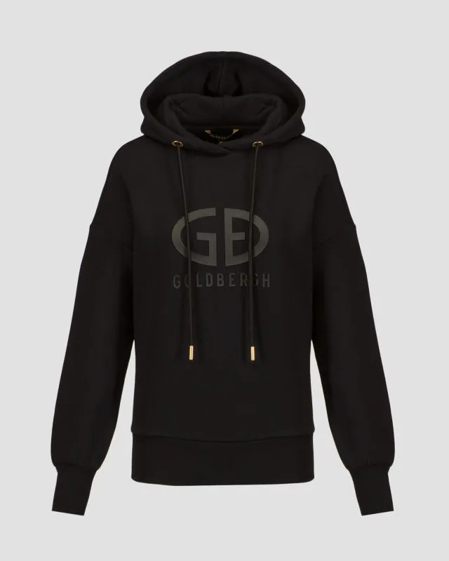 Felpa nera con cappuccio Goldbergh Harvard