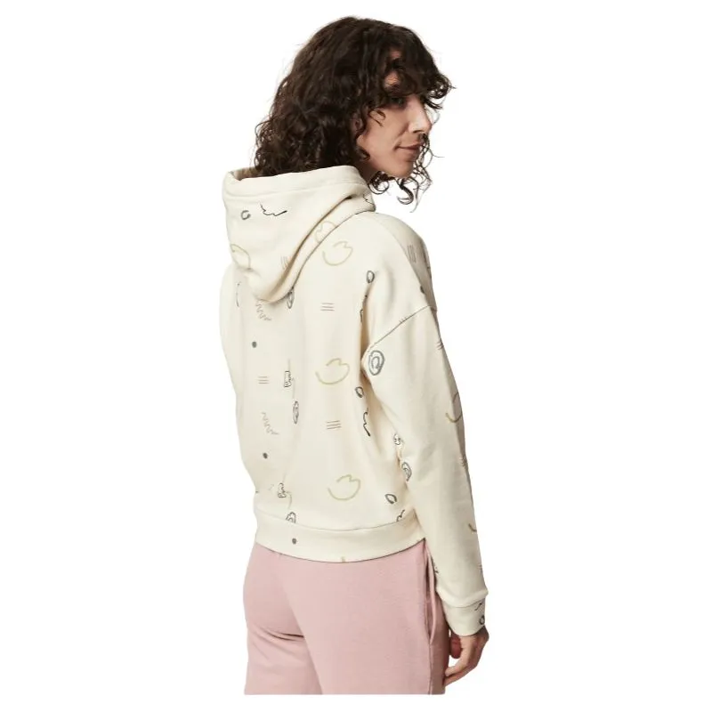 Felpa Picture NERIS CROP HOODIE (Bloom Print) Donna