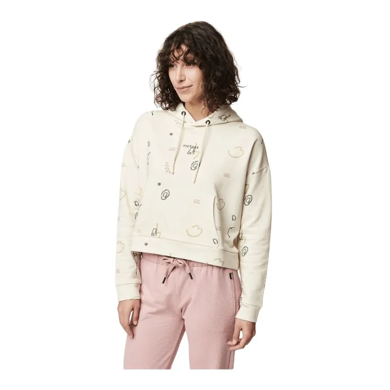 Felpa Picture NERIS CROP HOODIE (Bloom Print) Donna