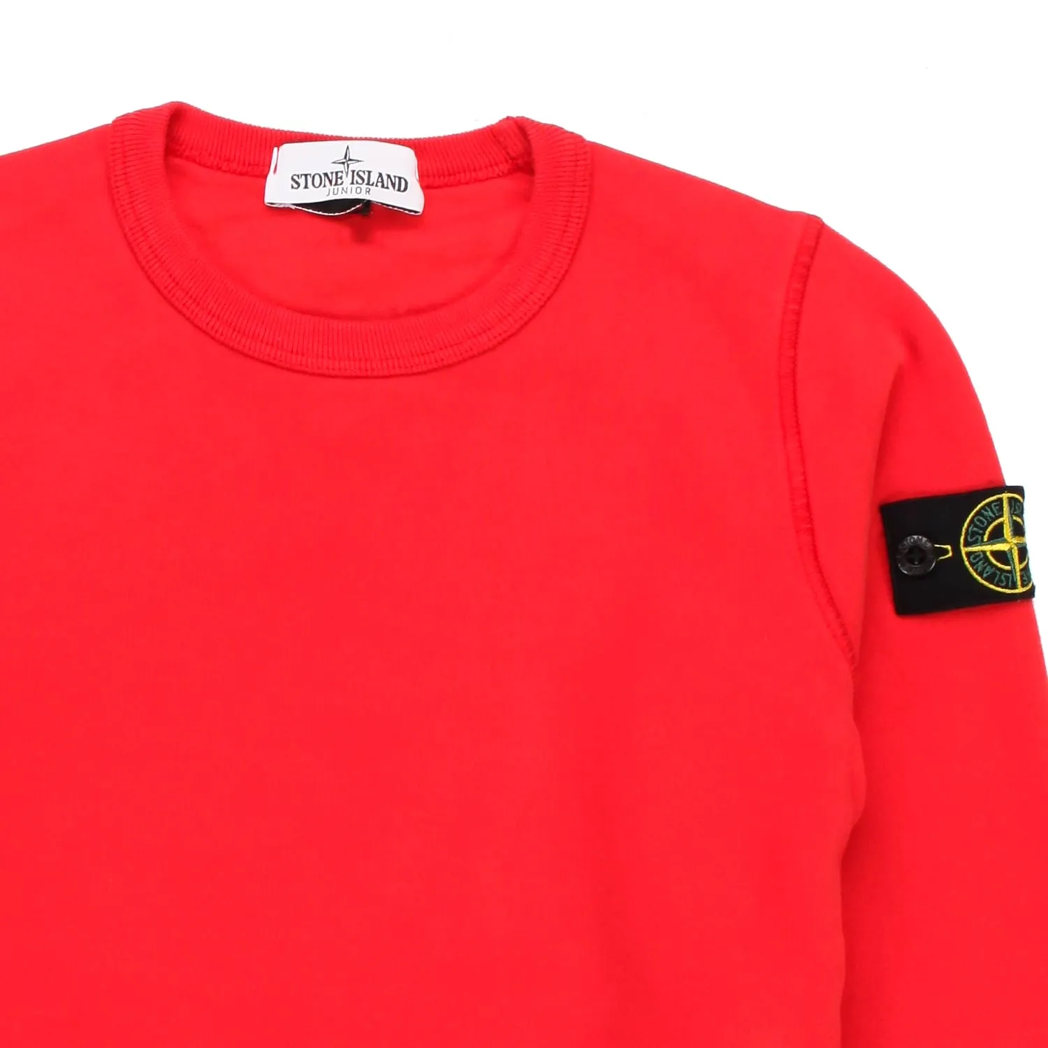 Felpa Rossa Con Patch Logo Bambino E Teen