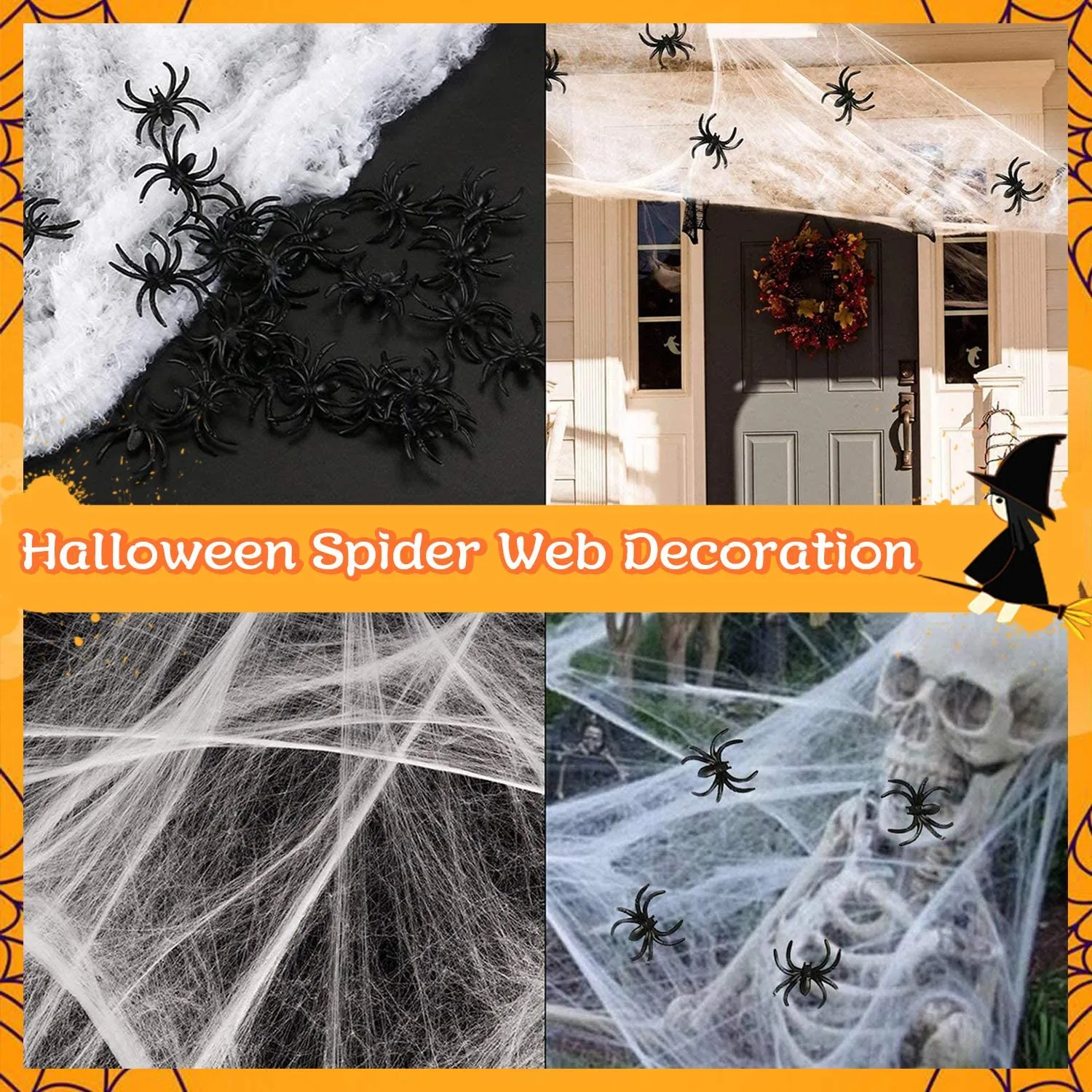 Flyfun Hallowen Decorazioni 20 Palloncini, Halloween Kit, Halloween Decorazioni per Le Feste Turbinii sospesi, Palloncini Neri A