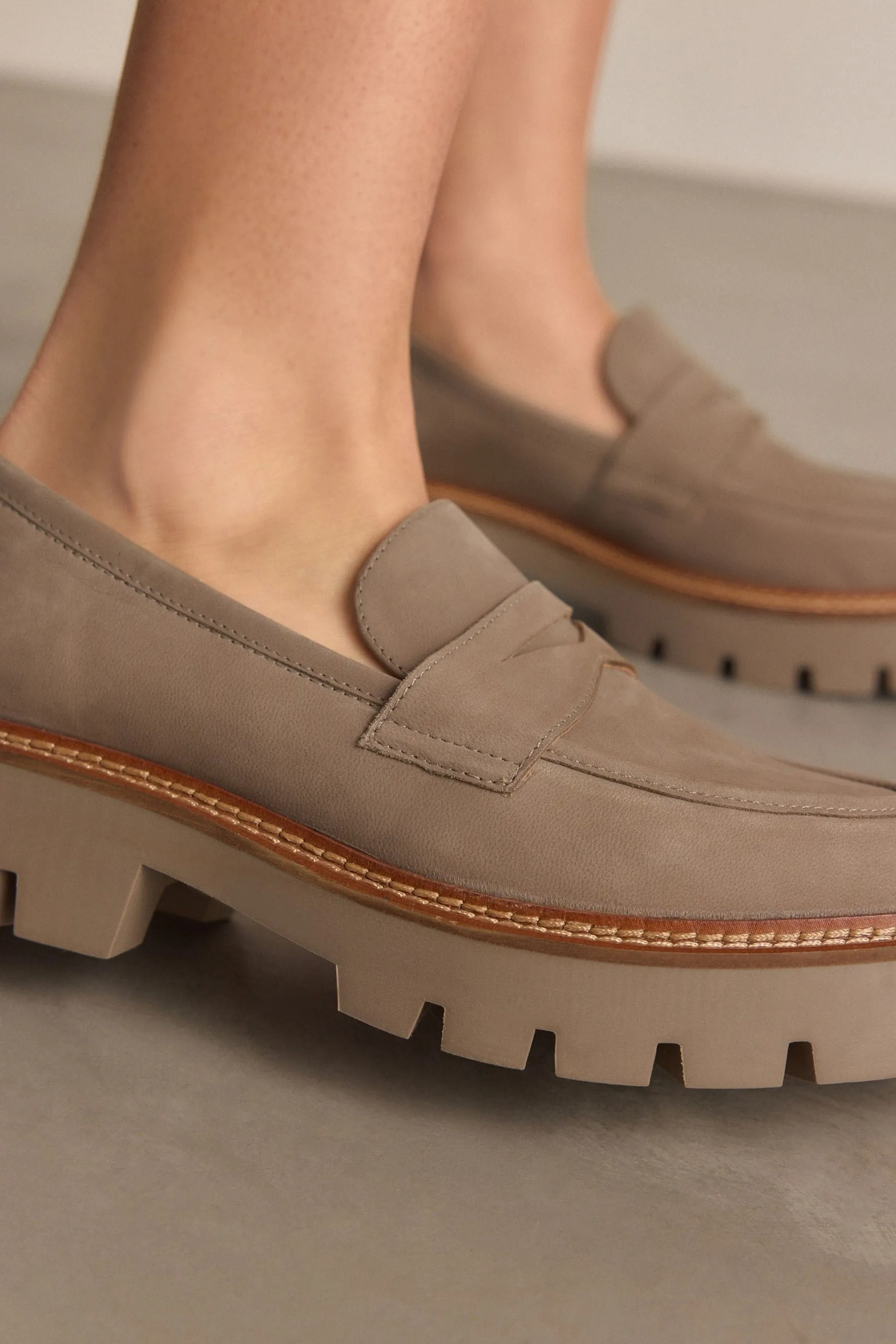 Forever Comfort® - Mocassini in pelle con suole spesse    