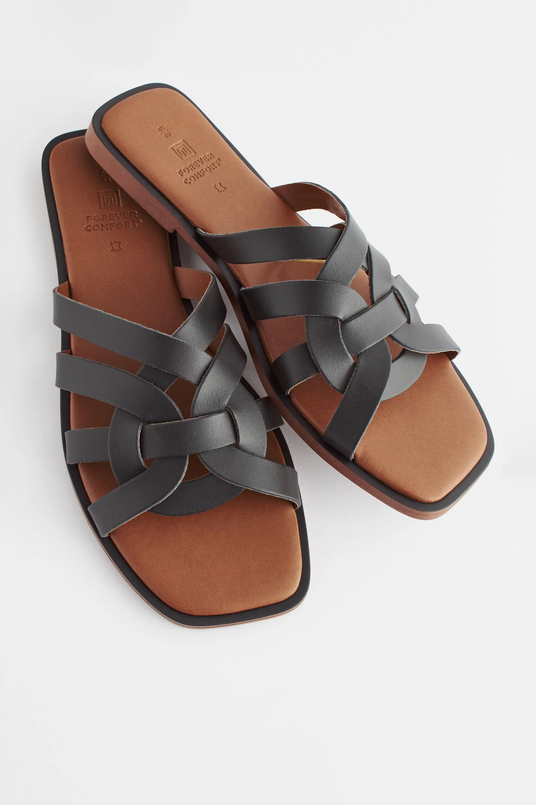 Forever Comfort® - Sabot in pelle a reticolo Sandali    