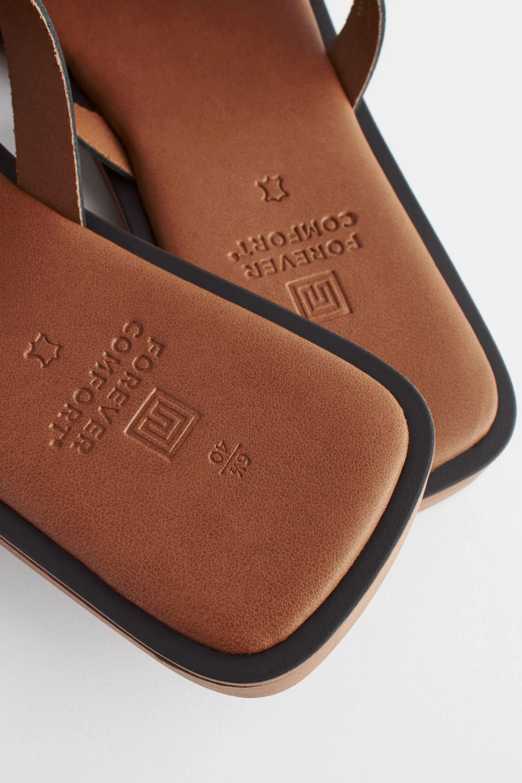 Forever Comfort® - Sabot in pelle a reticolo Sandali    