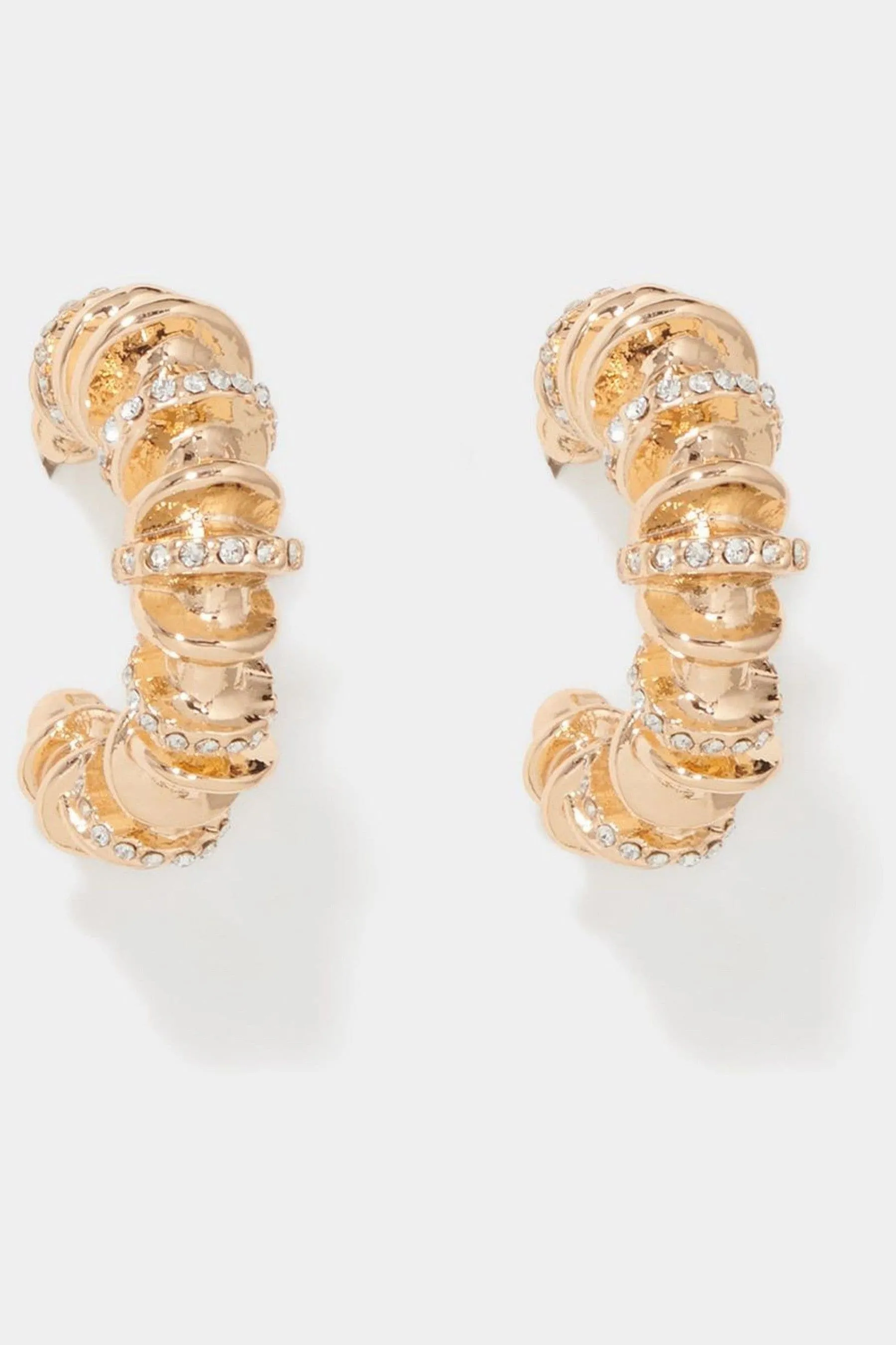 Forever New Signature - Sakura - Orecchini Stone a cerchio a vortice