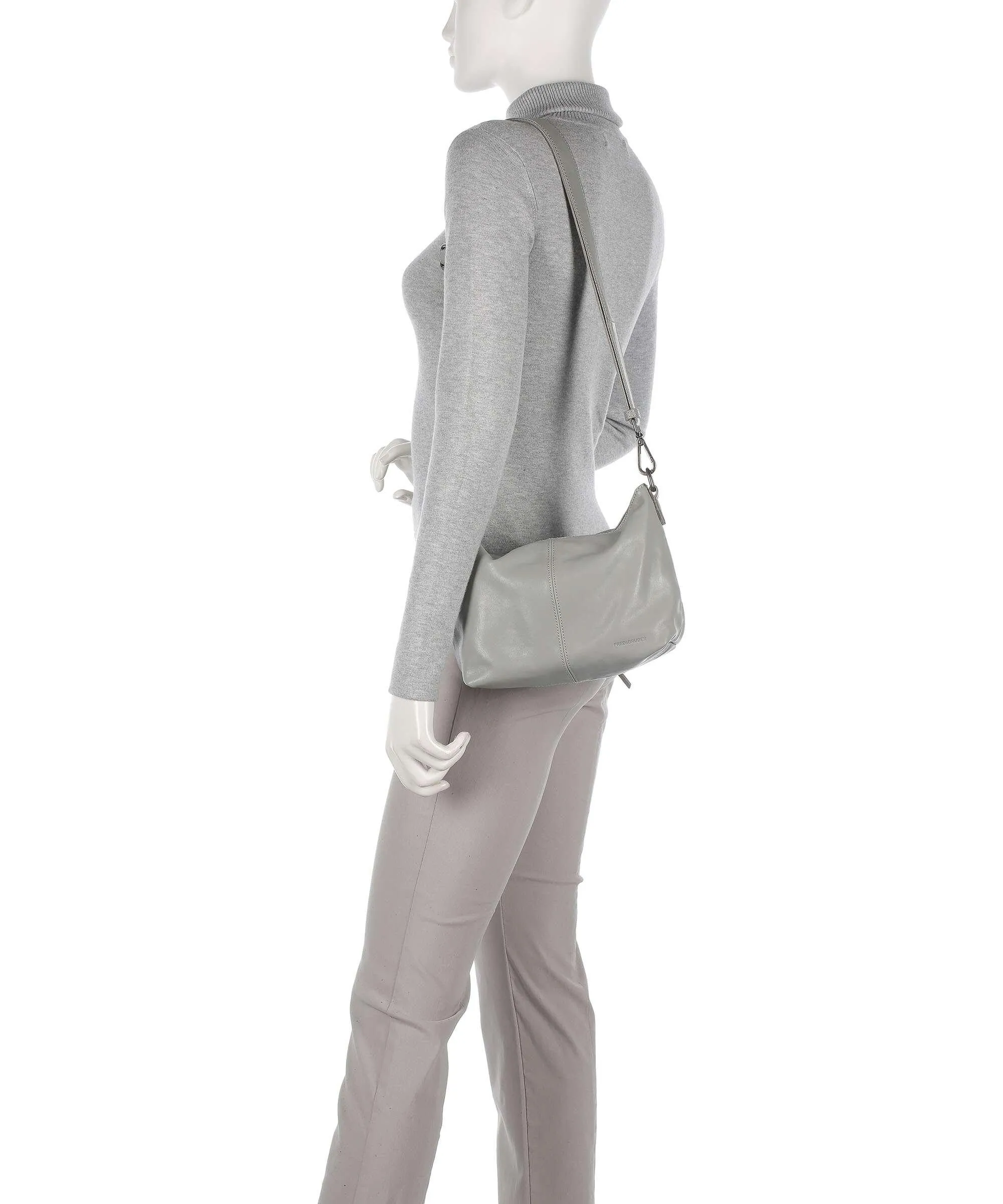  FredsBruder Jerren Borsa a tracolla pelle a grana fine grigio  