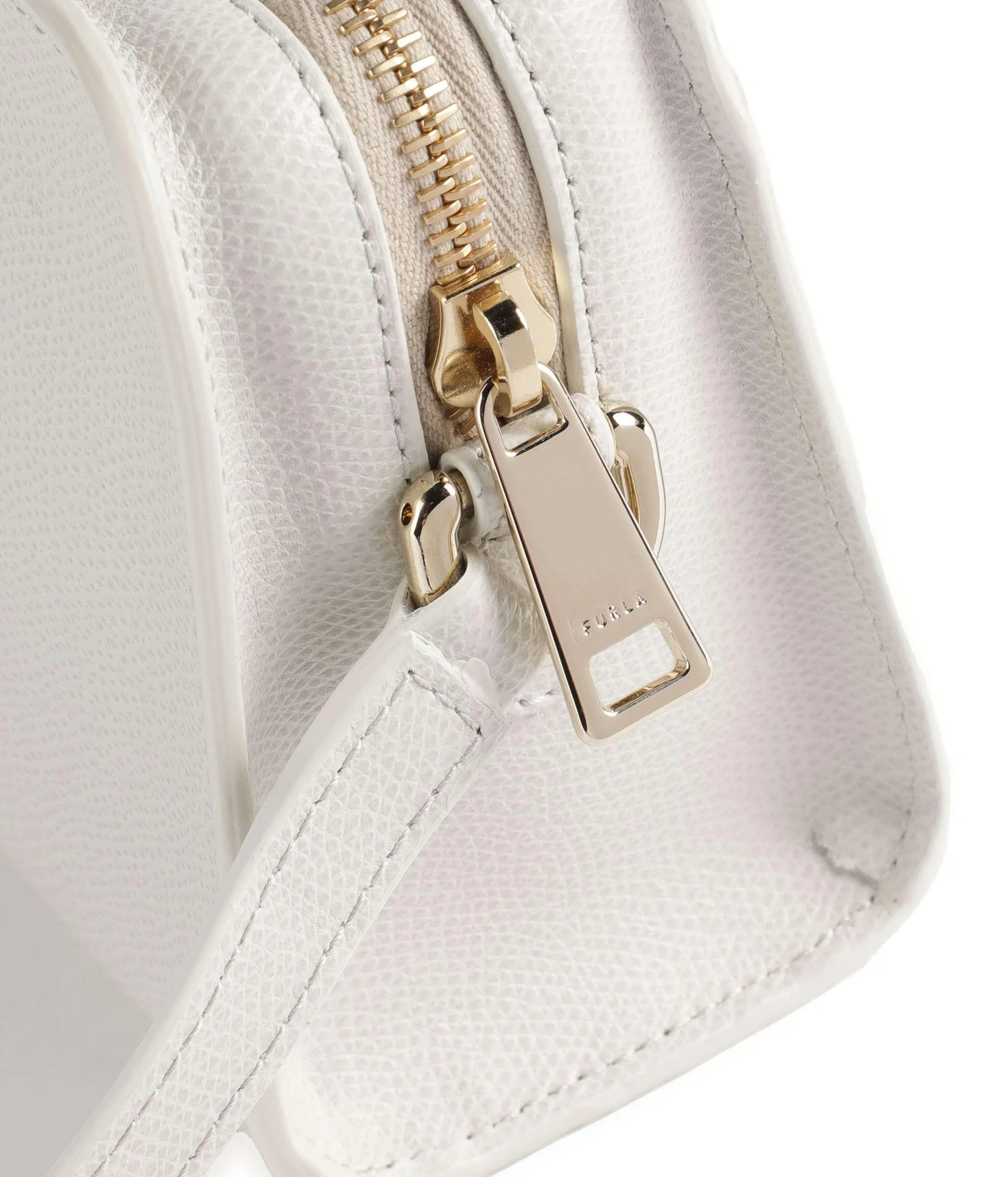  Furla 1927 Mini Borsa a tracolla pelle granulata avorio  