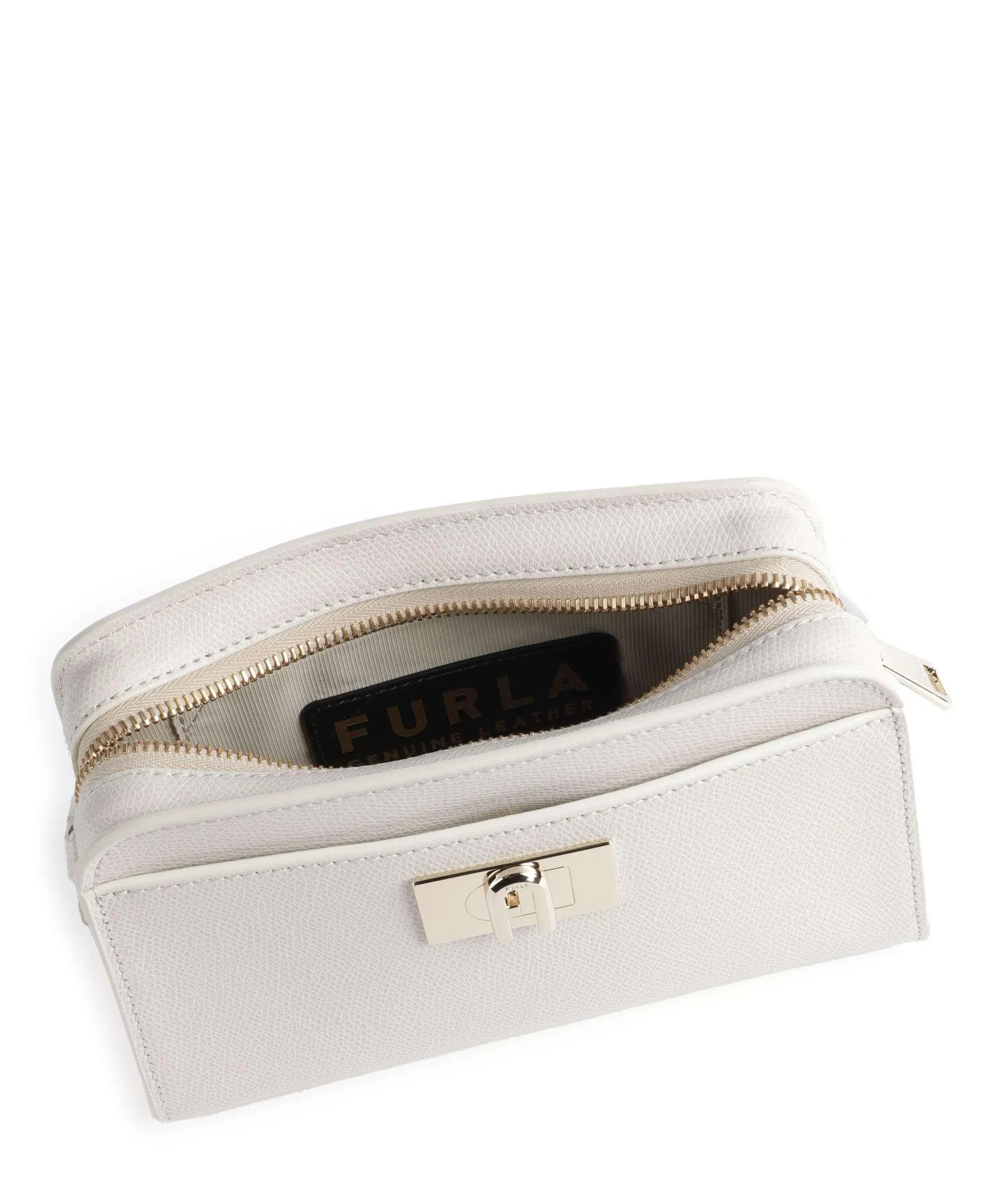  Furla 1927 Mini Borsa a tracolla pelle granulata avorio  