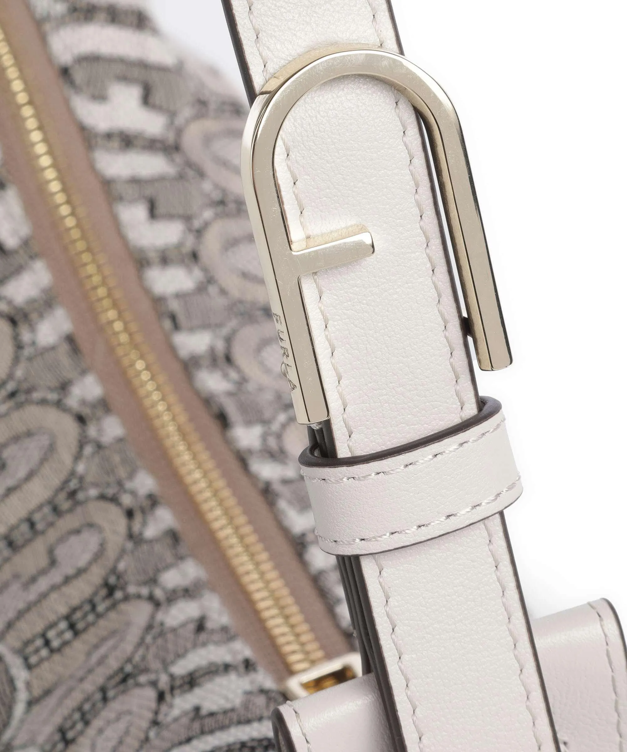  Furla Flow S Borsa a spalla tissu beige  