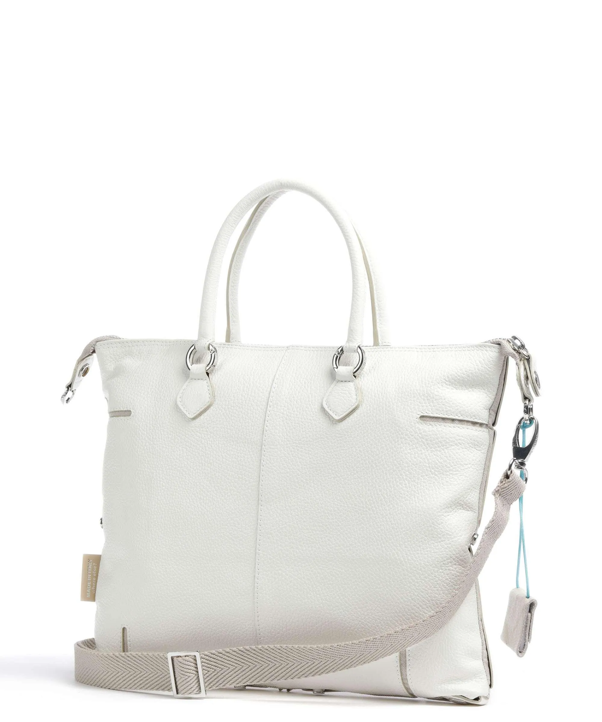  Gabs Sterlizia Plus M Borsa shopper pelle di vitello grana bianco  