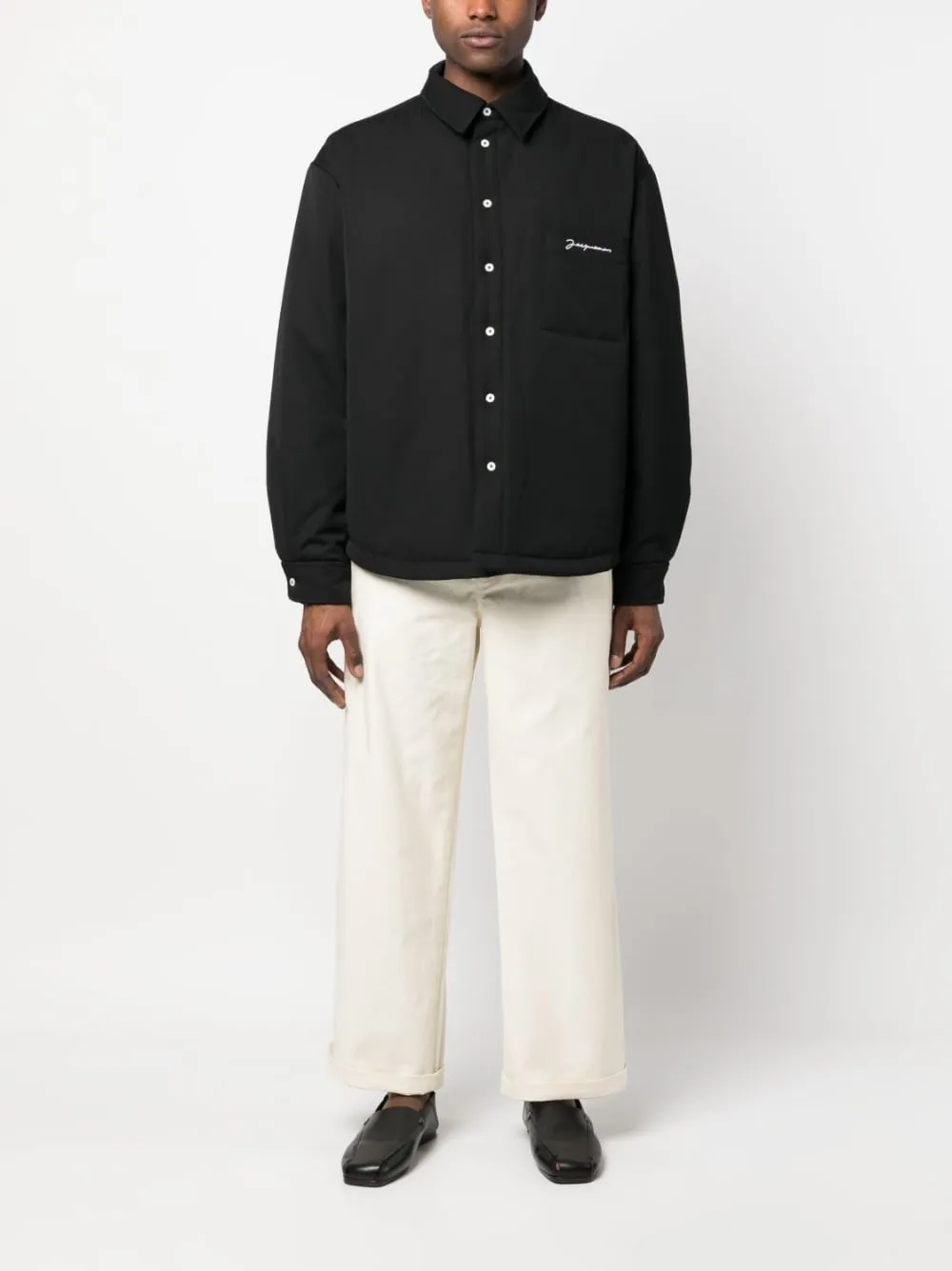 Giacca-camicia la chemise boulanger in nero - uomo