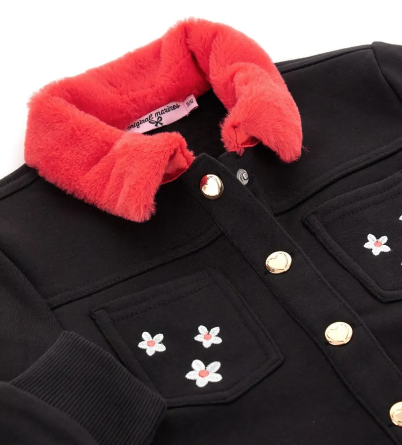 --Giacca con collo pelliccia-