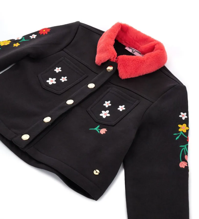 --Giacca con collo pelliccia-