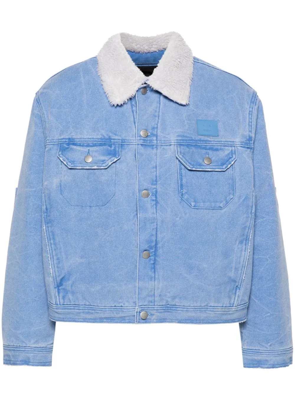 Giacca in denim imbottita in azzurro - donna