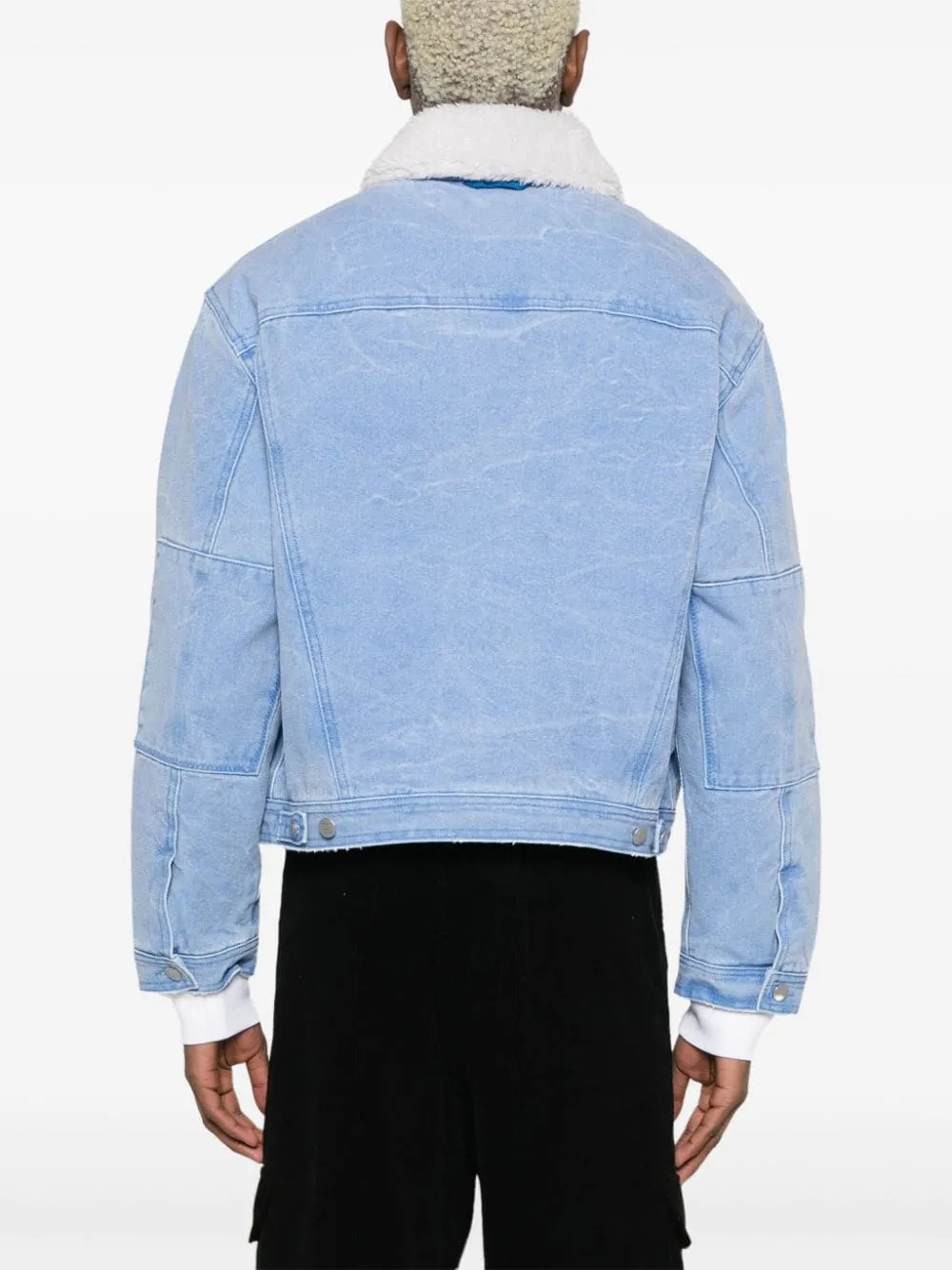 Giacca in denim imbottita in azzurro - donna