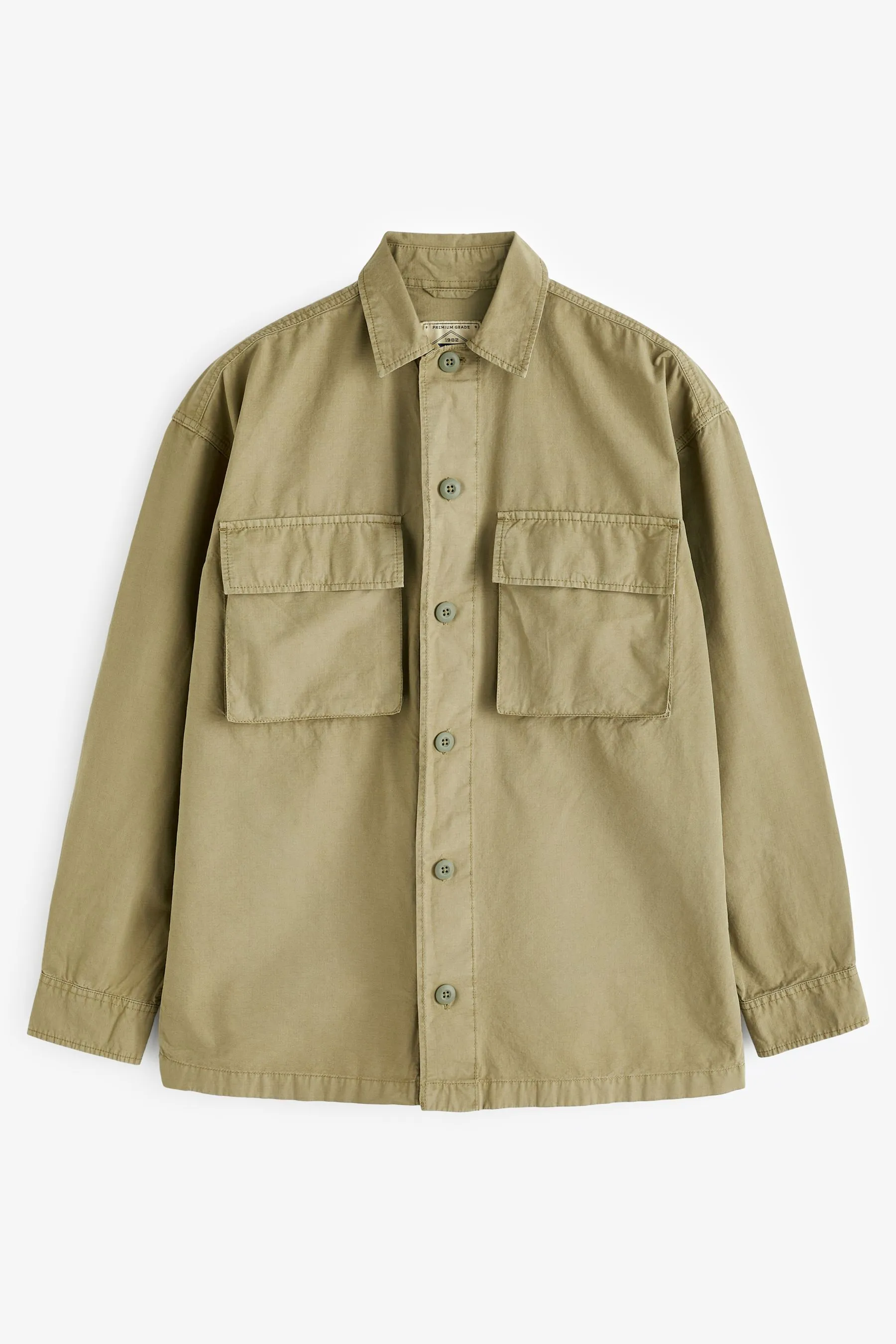 Giacca stile camicia in tessuto antistrappe con due tasche