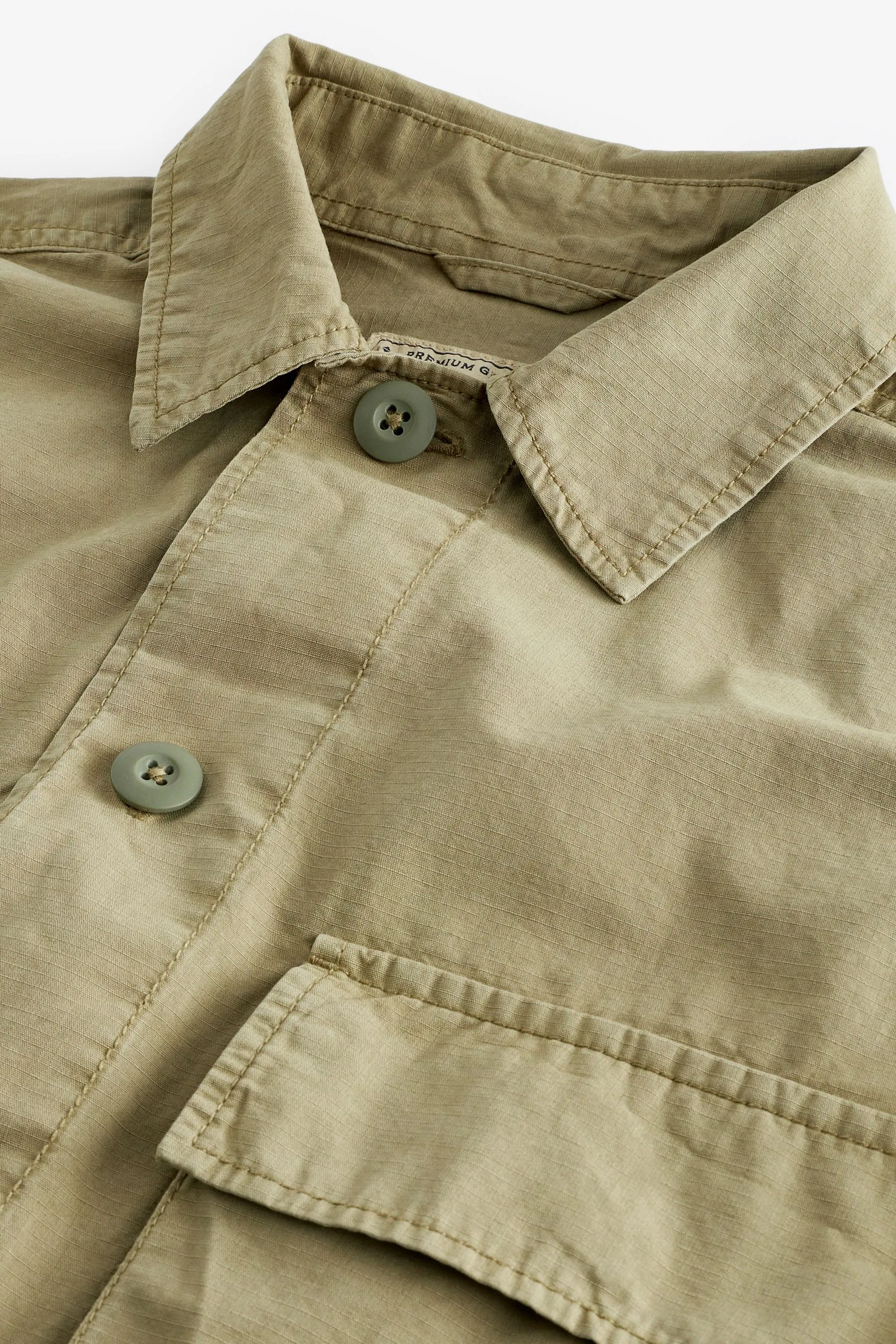 Giacca stile camicia in tessuto antistrappe con due tasche