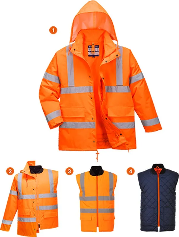 Giacca Traffic 4 in 1 Hi-Vis
