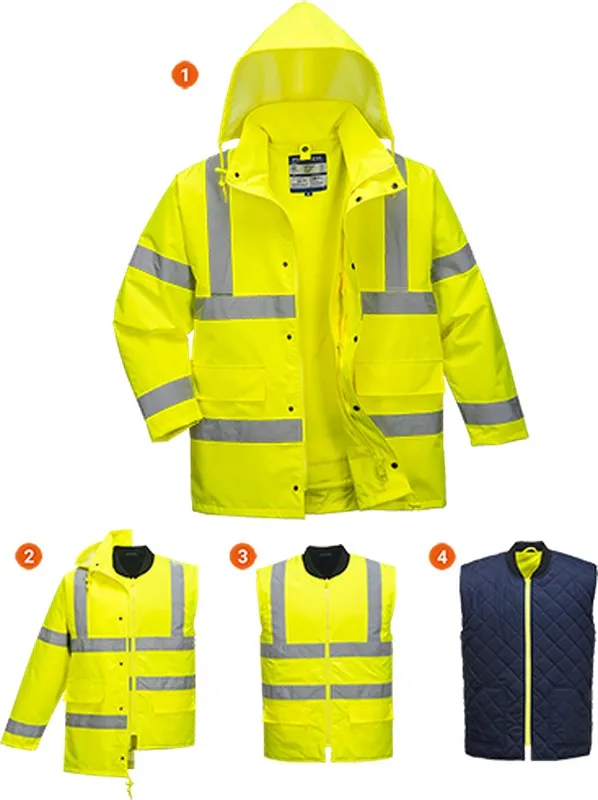 Giacca Traffic 4 in 1 Hi-Vis