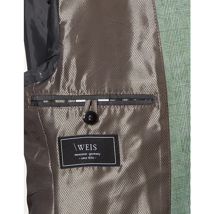 Giacca Weis in jersey glencheck elasticizzato Verde