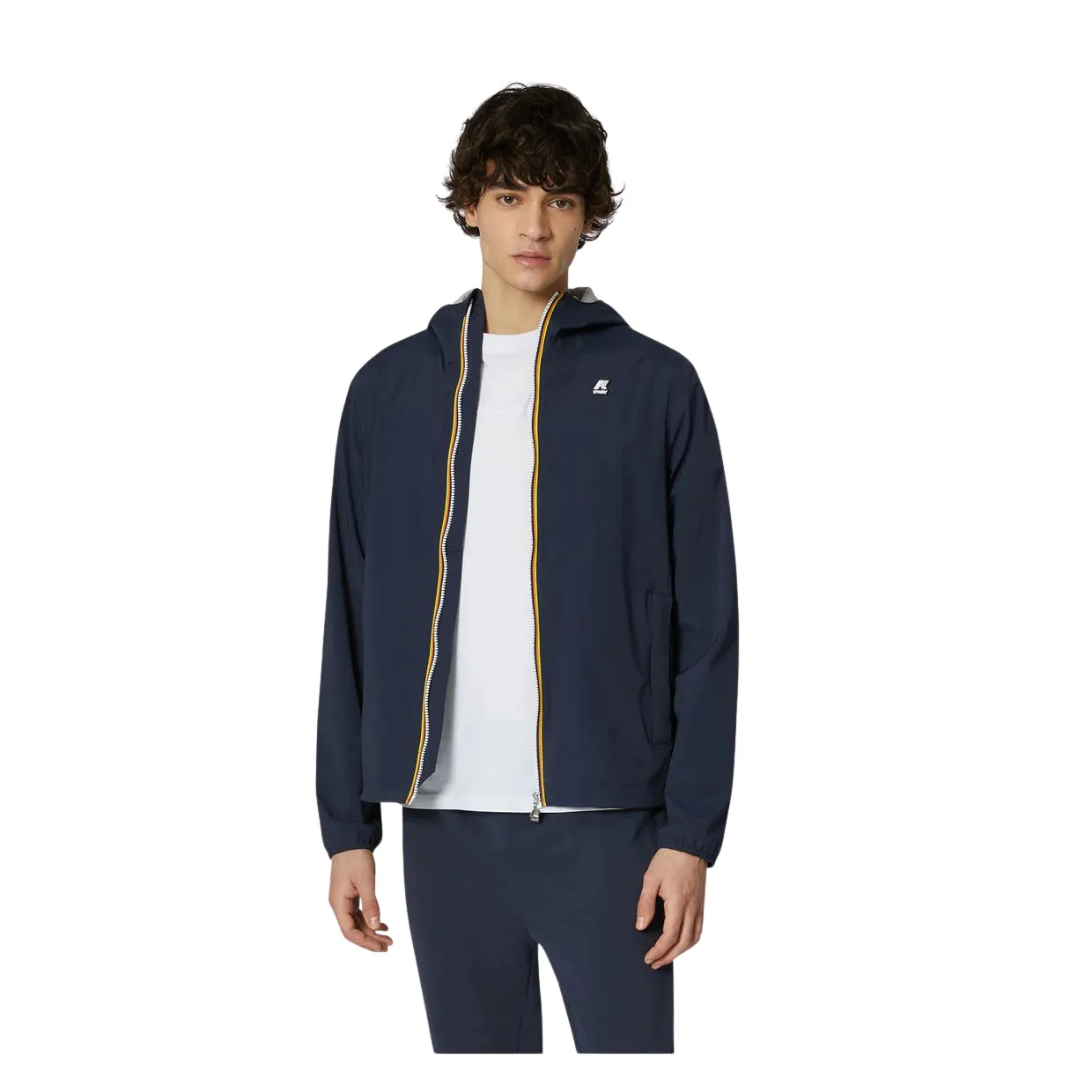 Giubbino K-Way Jack Stretch Nylon Jersey Blu