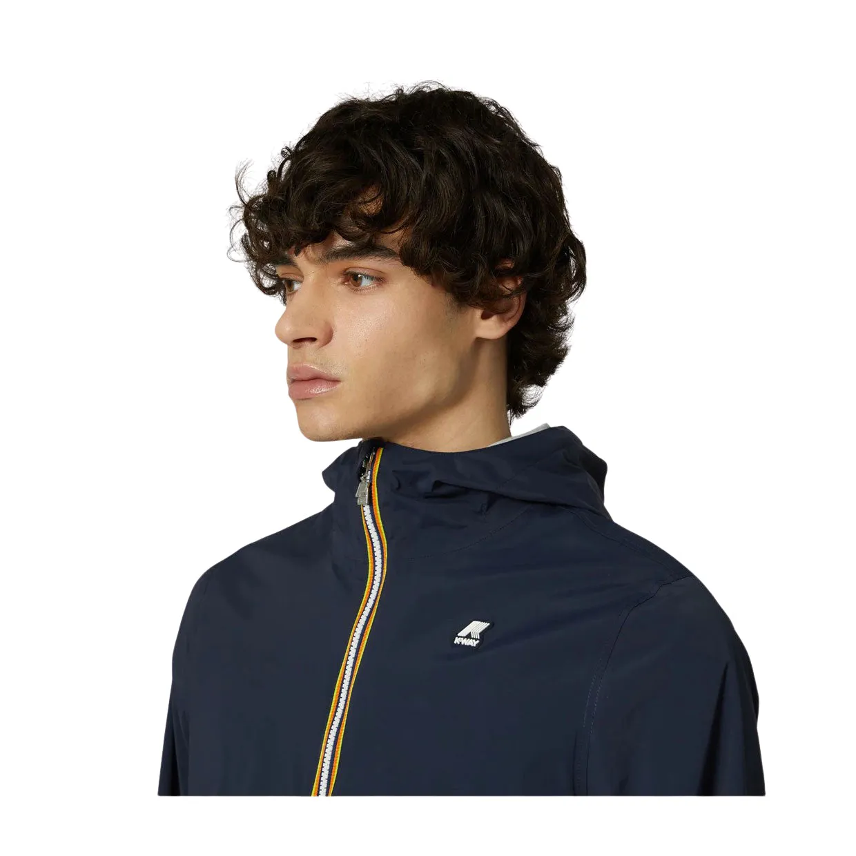 Giubbino K-Way Jack Stretch Nylon Jersey Blu