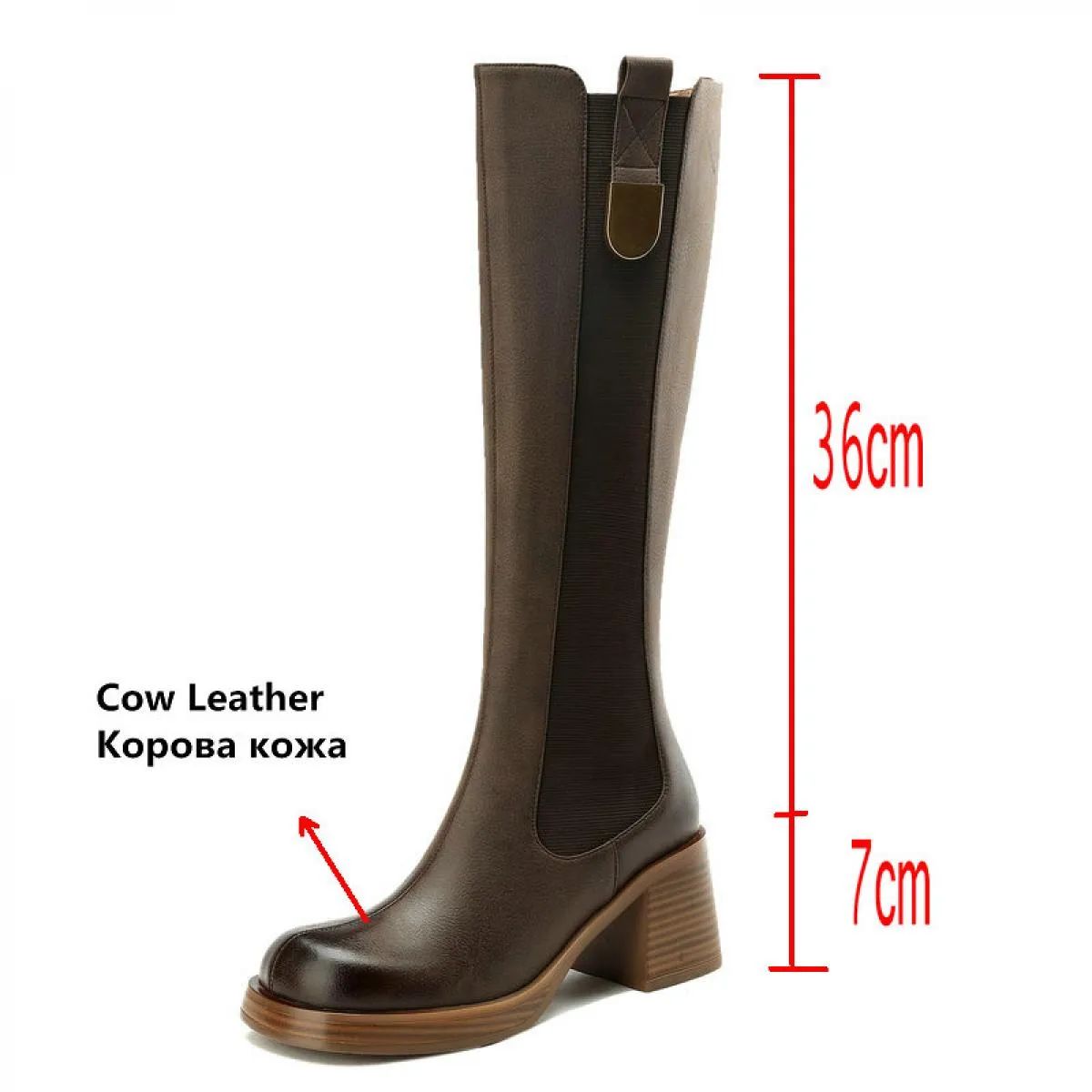 I più nuovi stivali alti al ginocchio da donna autunno inverno vera pelle qualità eleganti tacchi spessi scarpe stivali da moto