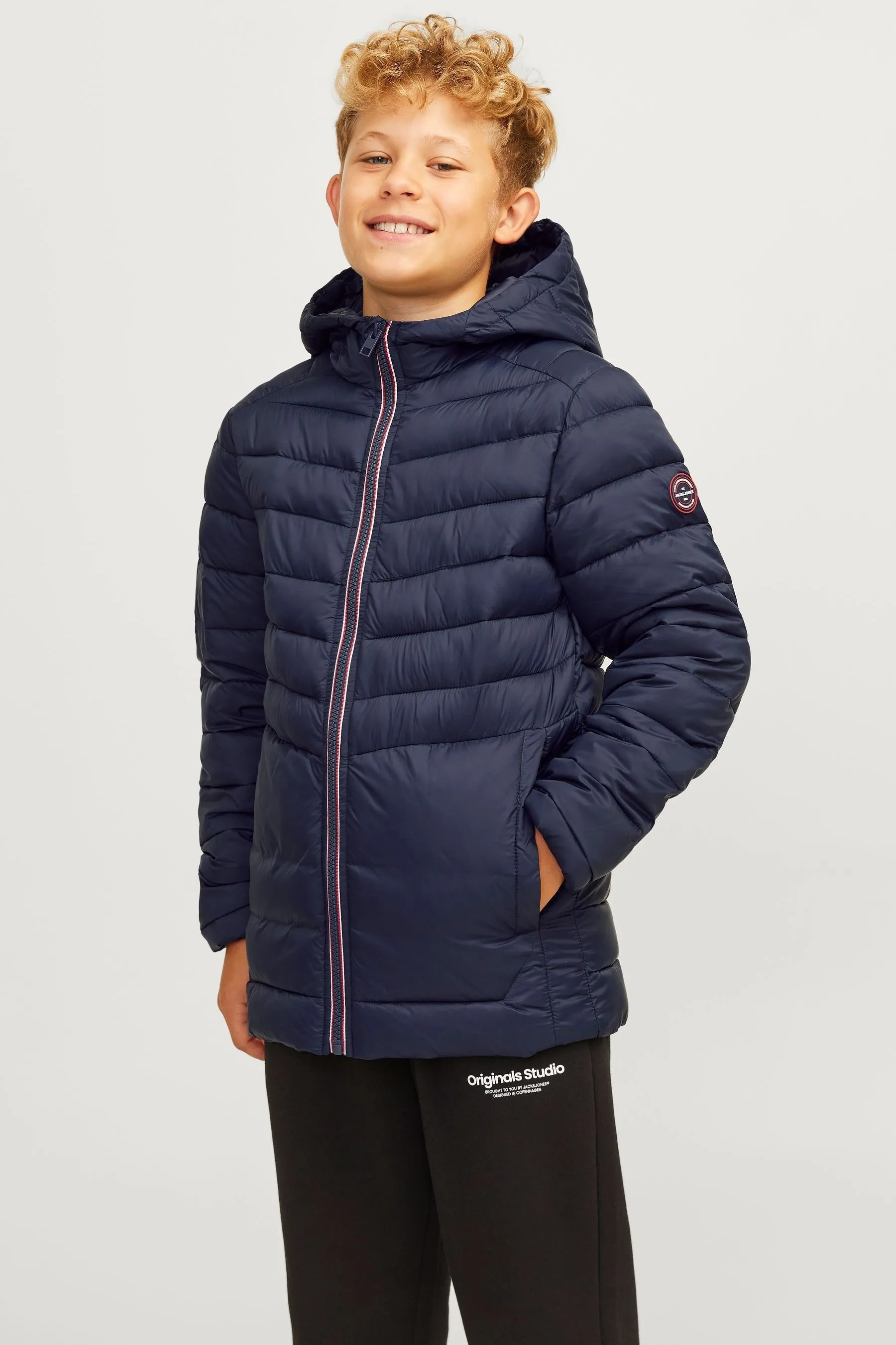 JACK & JONES JUNIOR Nero Hodded Giacca imbottita    