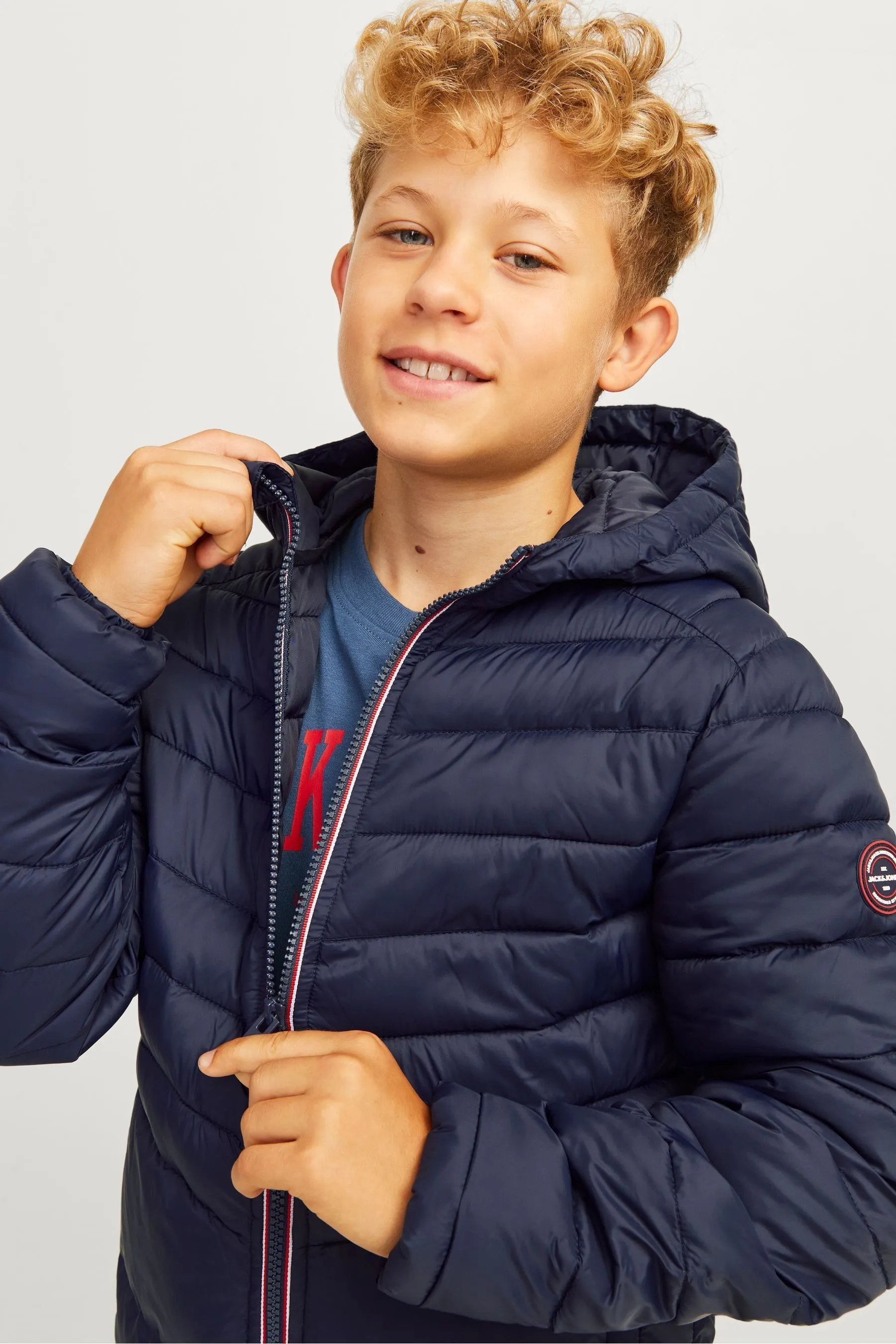 JACK & JONES JUNIOR Nero Hodded Giacca imbottita    