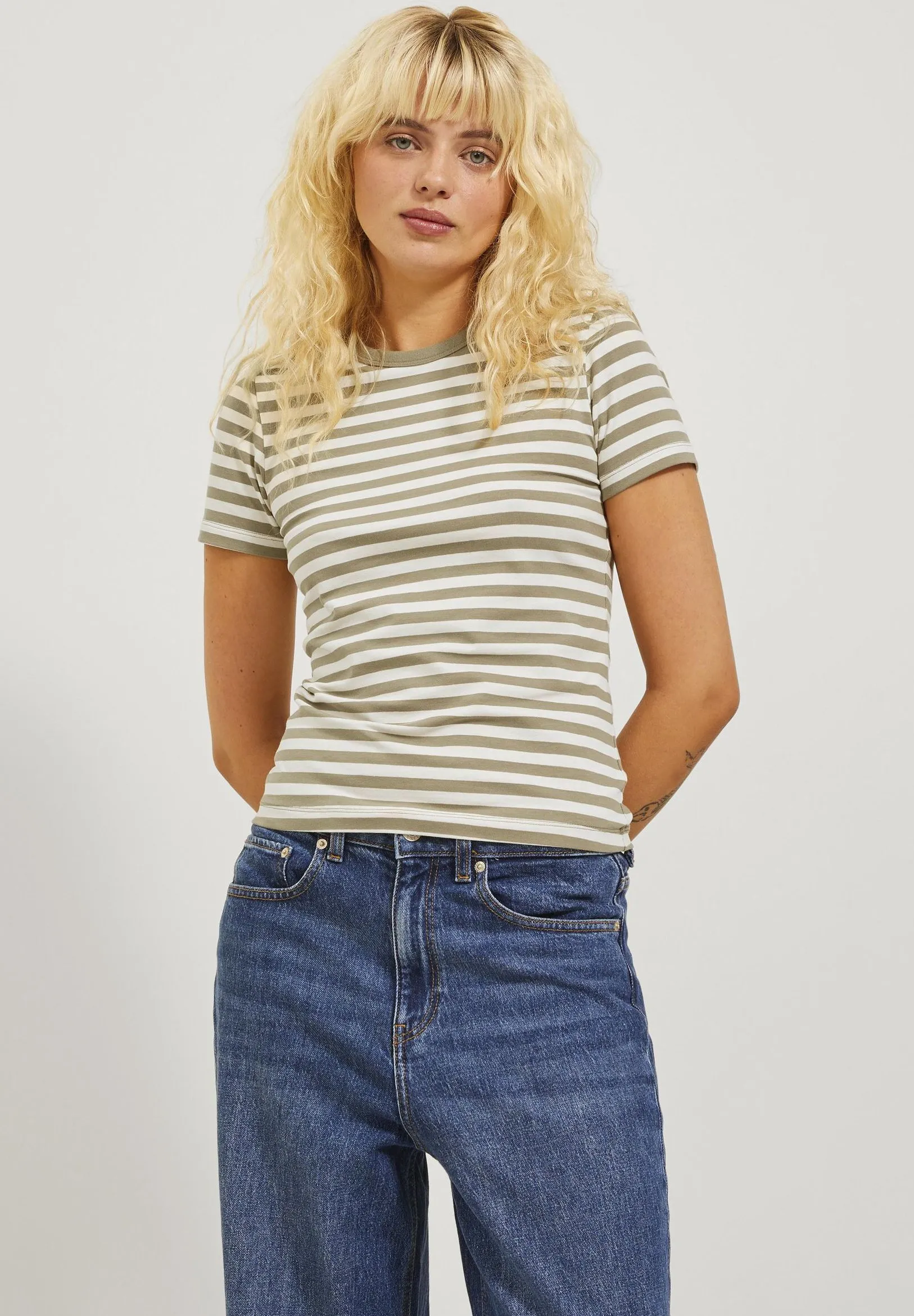 JXGIGI STR SS STRIPE TEE JRS SN - T-shirt con stampa