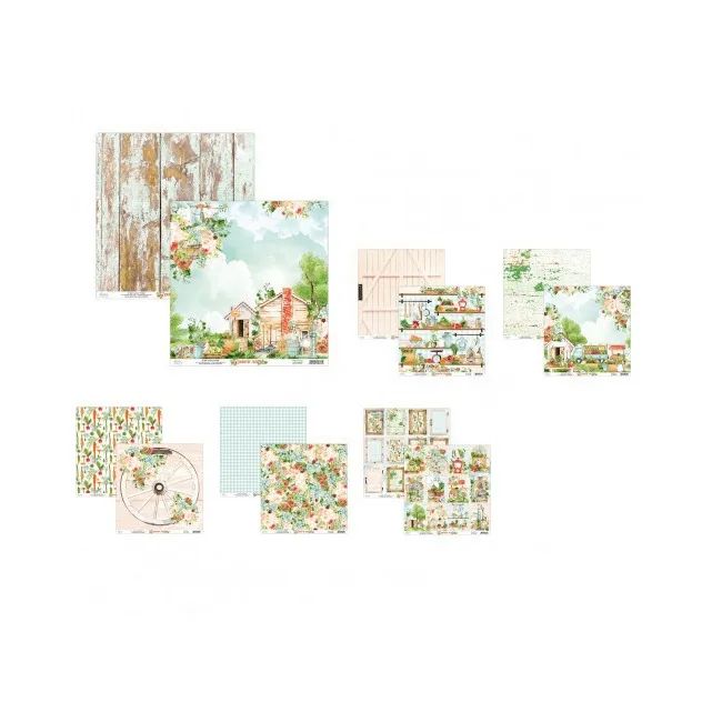 Kit di carte per scrapbooking Country Fair - Carte Mintay - 12 fogli