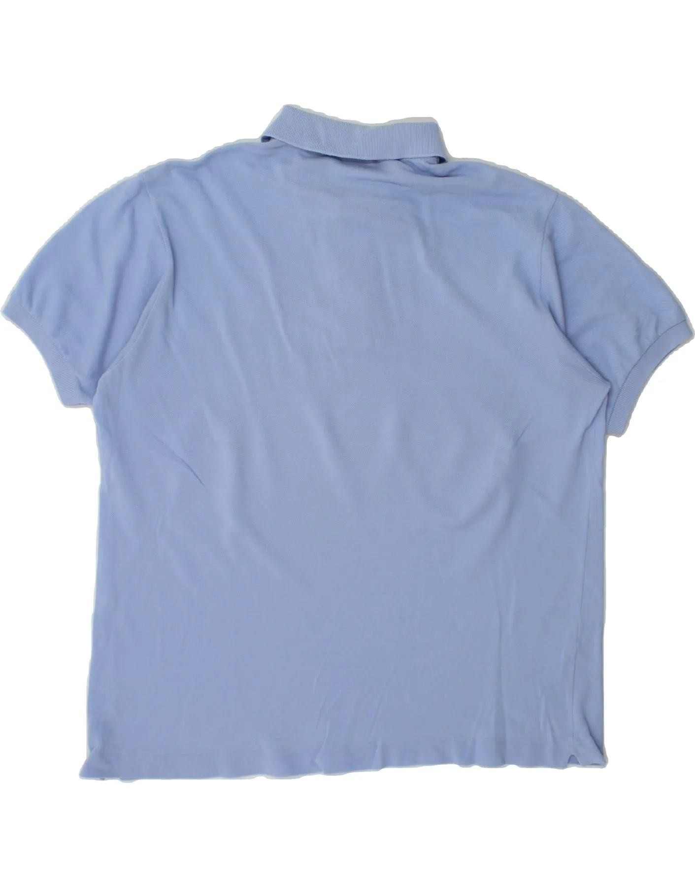 LACOSTE Mens Polo Shirt  Size 6 XL Blue Cotton