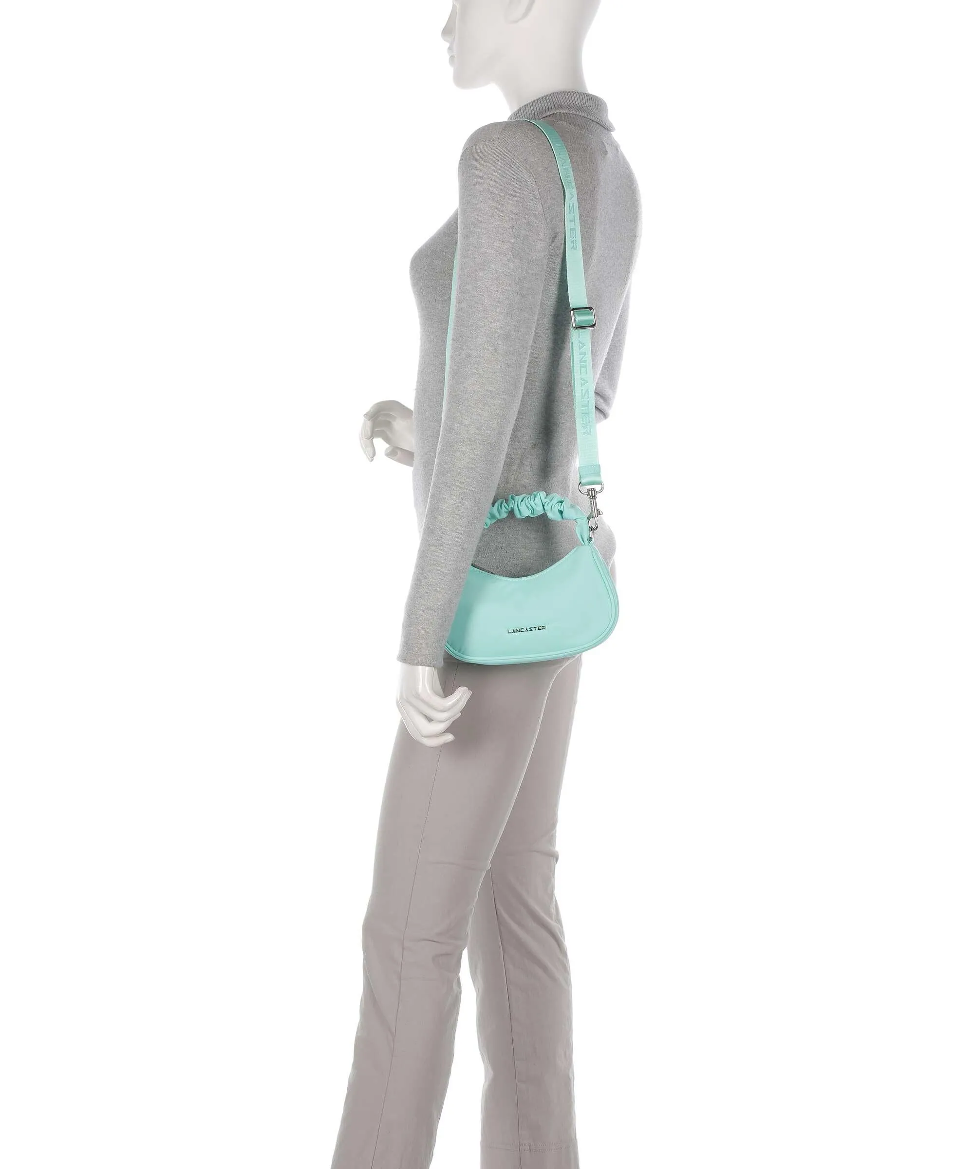  Lancaster Basic Chouchou Borsa a tracolla nylon verde menta  