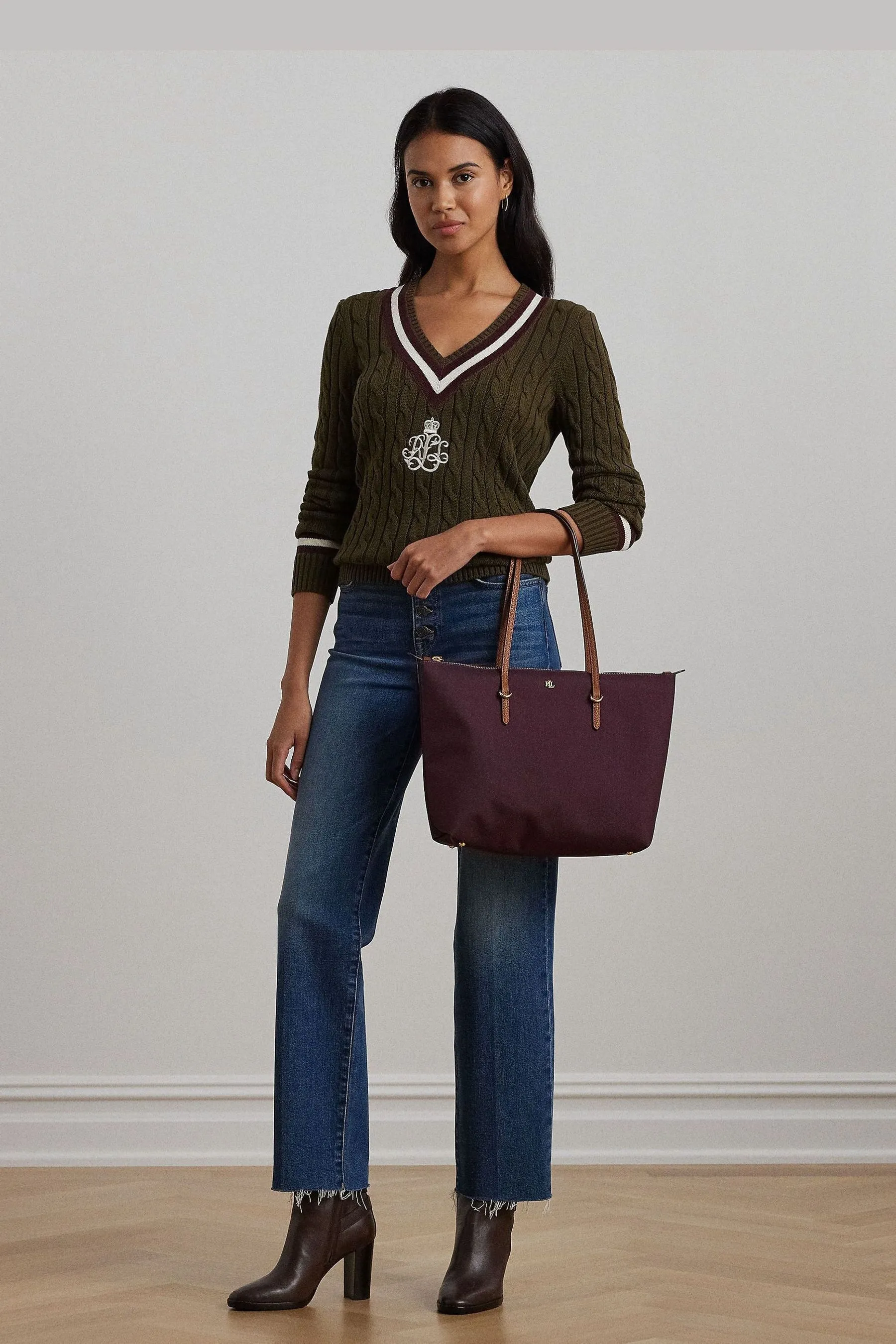 Lauren Ralph Lauren Borsa tote media in nylon Keaton    