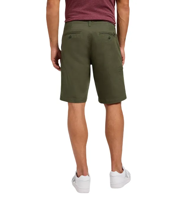 Lee Pantaloncino casual da uomo con tasche laterali 112349267 verde oliva