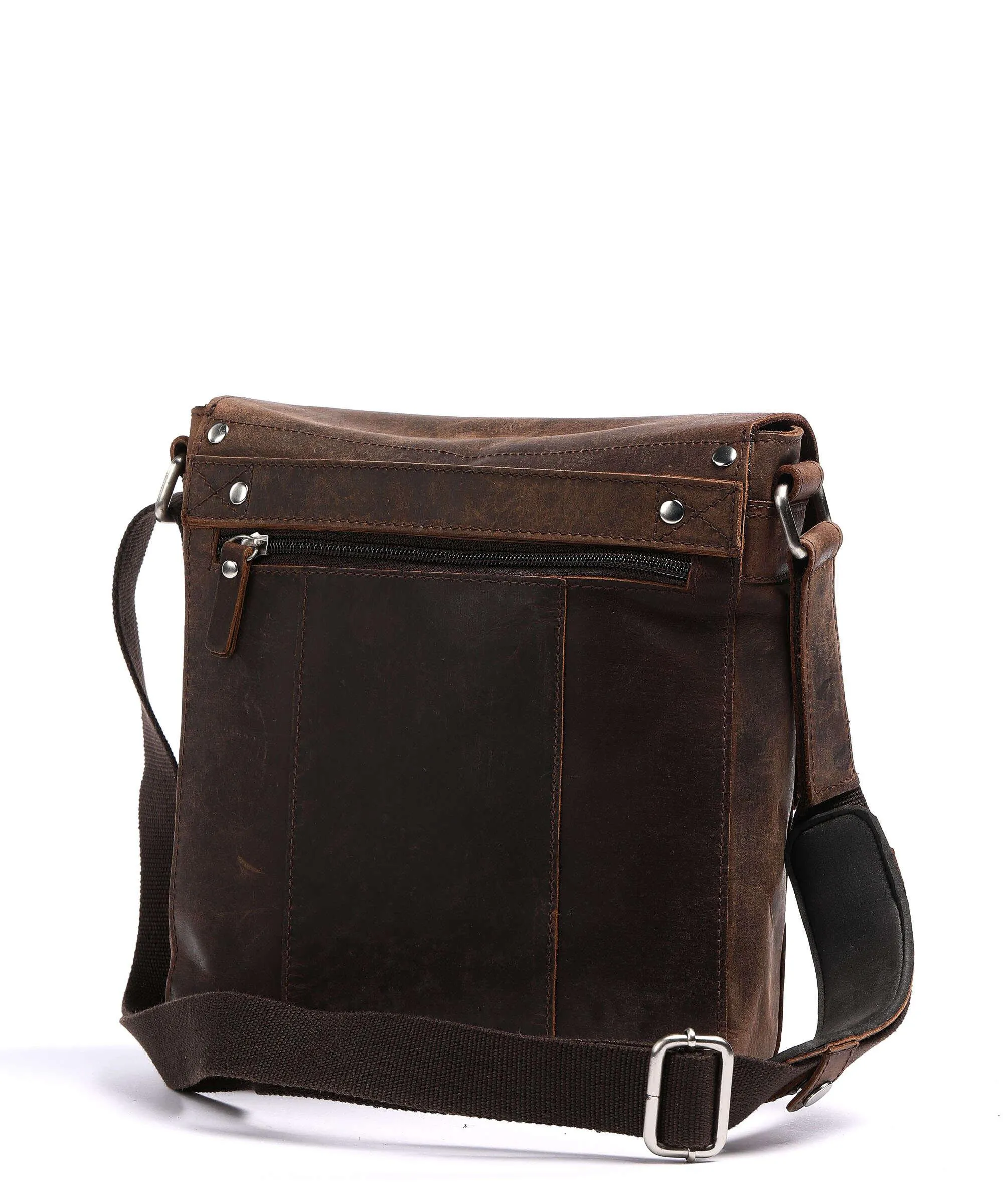  Leonhard Heyden Salisbury Borsa a tracolla pelle marrone scuro  