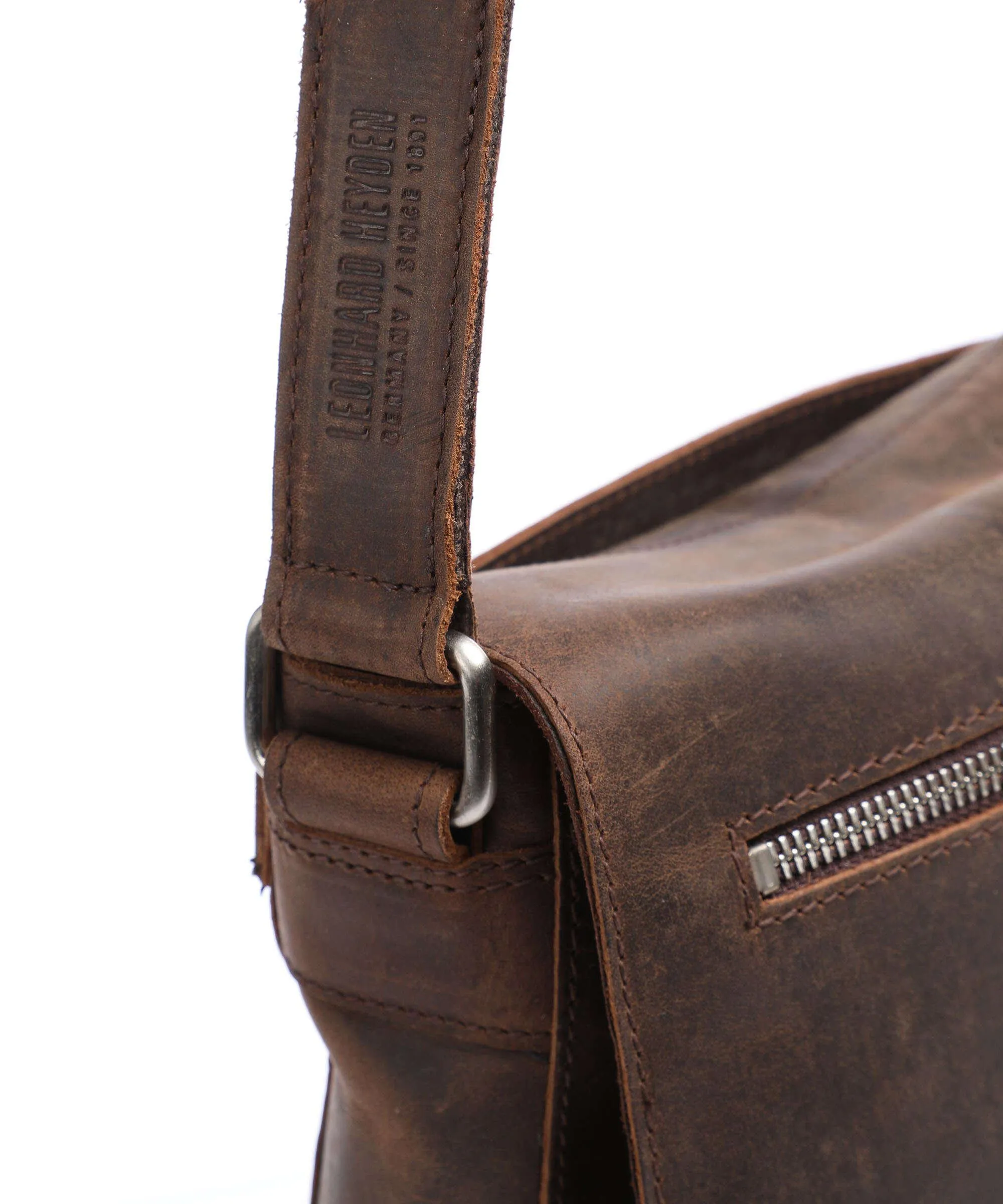  Leonhard Heyden Salisbury Borsa a tracolla pelle marrone scuro  